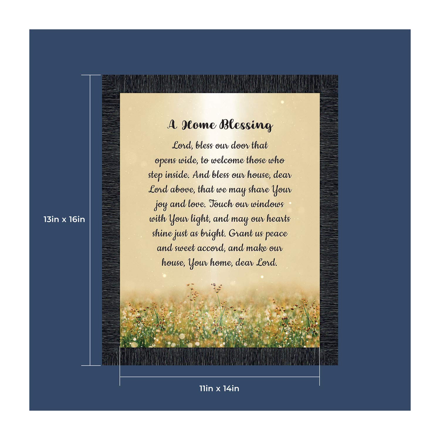 God Bless This Home Sign - Inspirational Home Blessing Wall Decor for Living Room, Bedroom & Entryway - Perfect Housewarming Gift & Christian Home Decor (2195CH)
