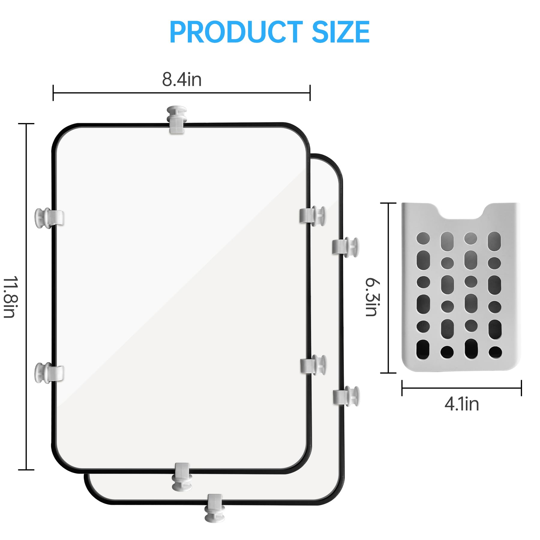 2-Piece Divisor Tray Set with XL Phone Holder - Black & White Beach Bag Organizer for Sunglasses, Keys & Essentials | Perfect for Poolside, Travel & Day Trips