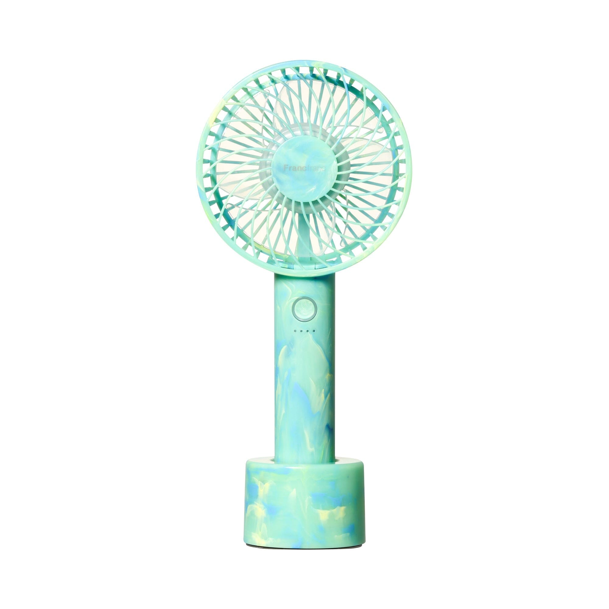 FRAIS Portable Handheld Fan - Mini USB Rechargeable Cooling Fan, Marble Green - Perfect for Travel, Office, and Outdoor Activities