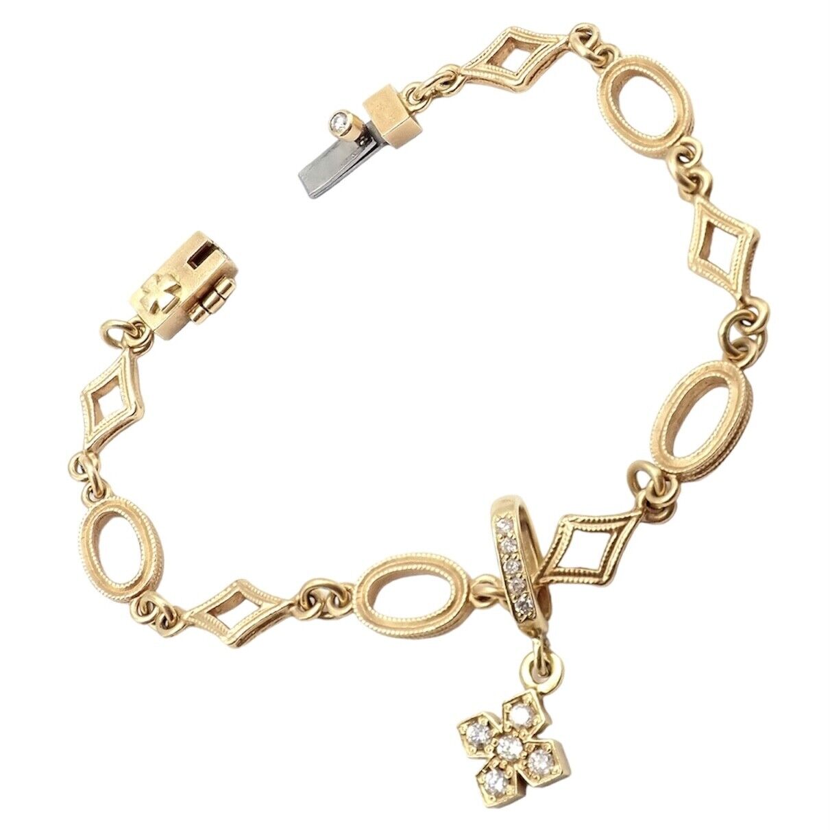 Loree Rodkin 18k Yellow Gold Diamond Cross Bracelet for Women - Luxury Religious Jewelry Gift for Christmas, Baptism & Special Occasions