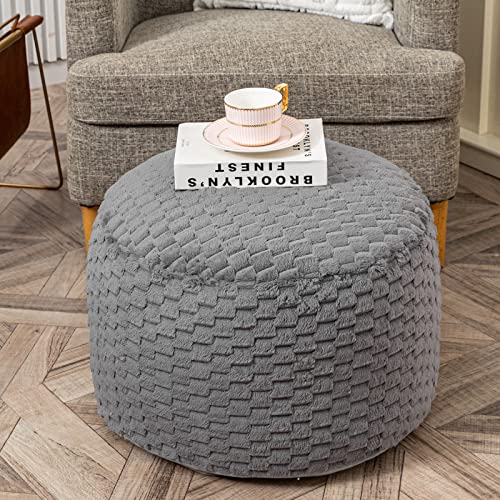 Gray Pouf Cover No Filler