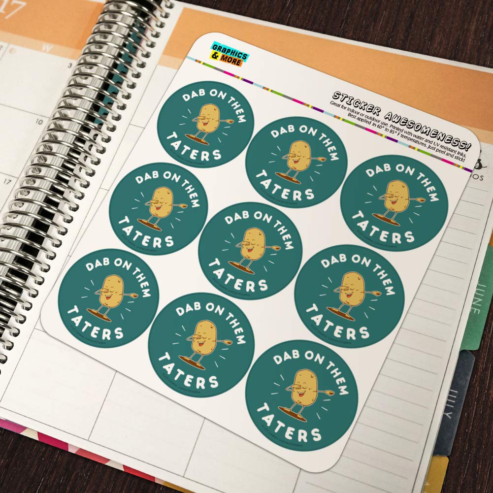 Funny Humor Stickers for Planners, Calendars & Scrapbooking - 'Dab on Them Taters Haters' Crafting Decals - Perfect for DIY Journals, Bullet Journals & Gift Wrapping