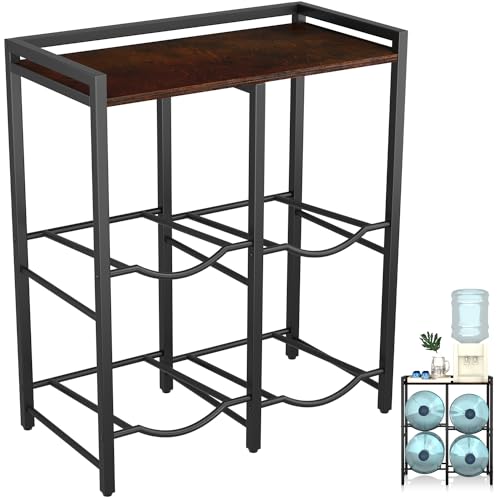 4 Slot with Shelf Rustic Brown
