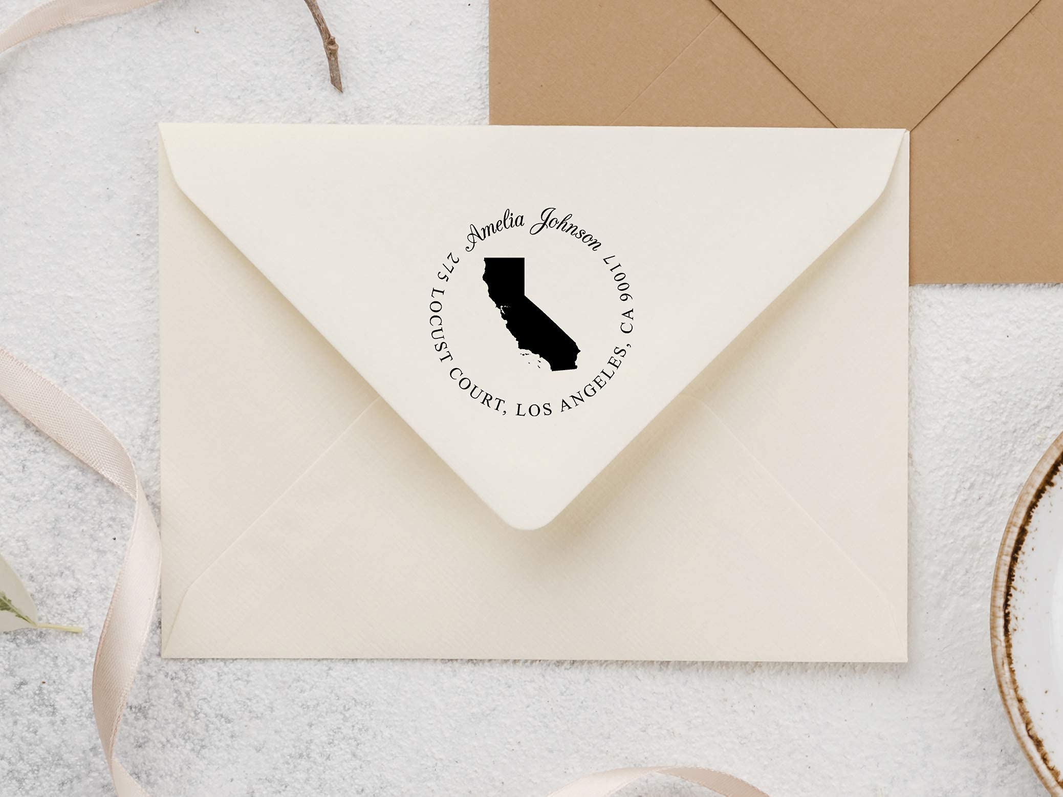 Custom California Address Stamp - Self Inking 1.5