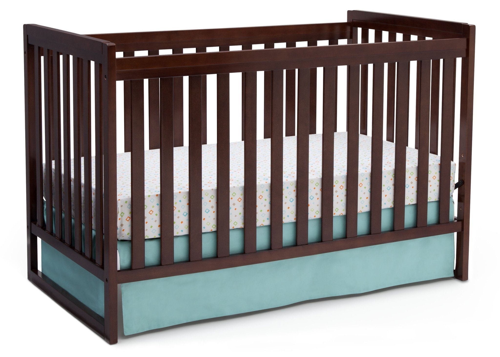 Urban Classic 3-in-1 Convertible Baby Crib with Toddler Rail - White Nursery Furniture for Newborns to Toddlers | Perfect for Small Spaces & Modern Nurseries