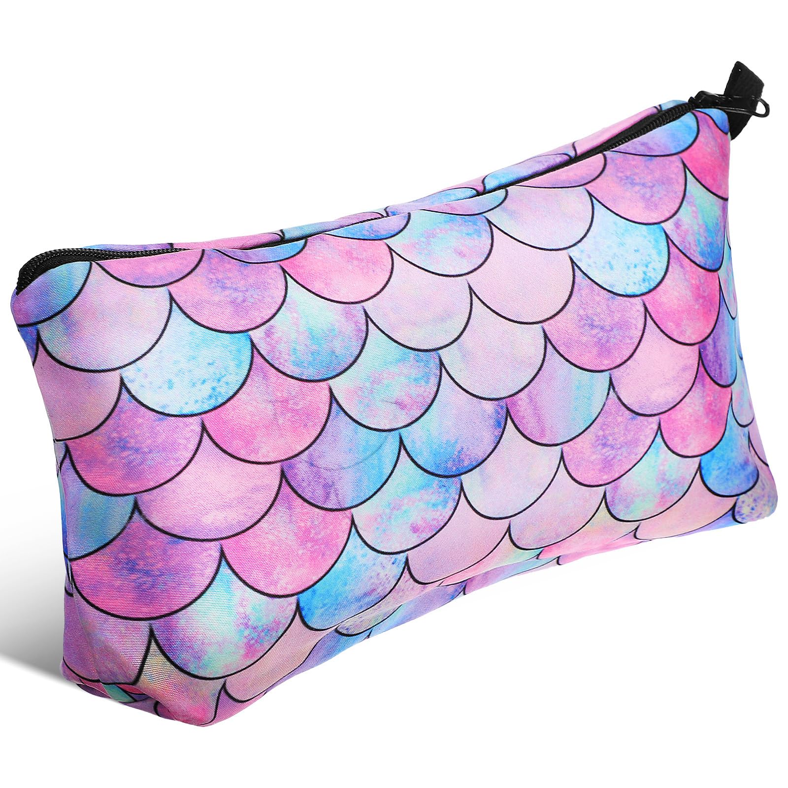Mermaid Makeup Bag - Fish Scales Cosmetic Pouch for Travel & Toiletries | Women's Beauty Organizer