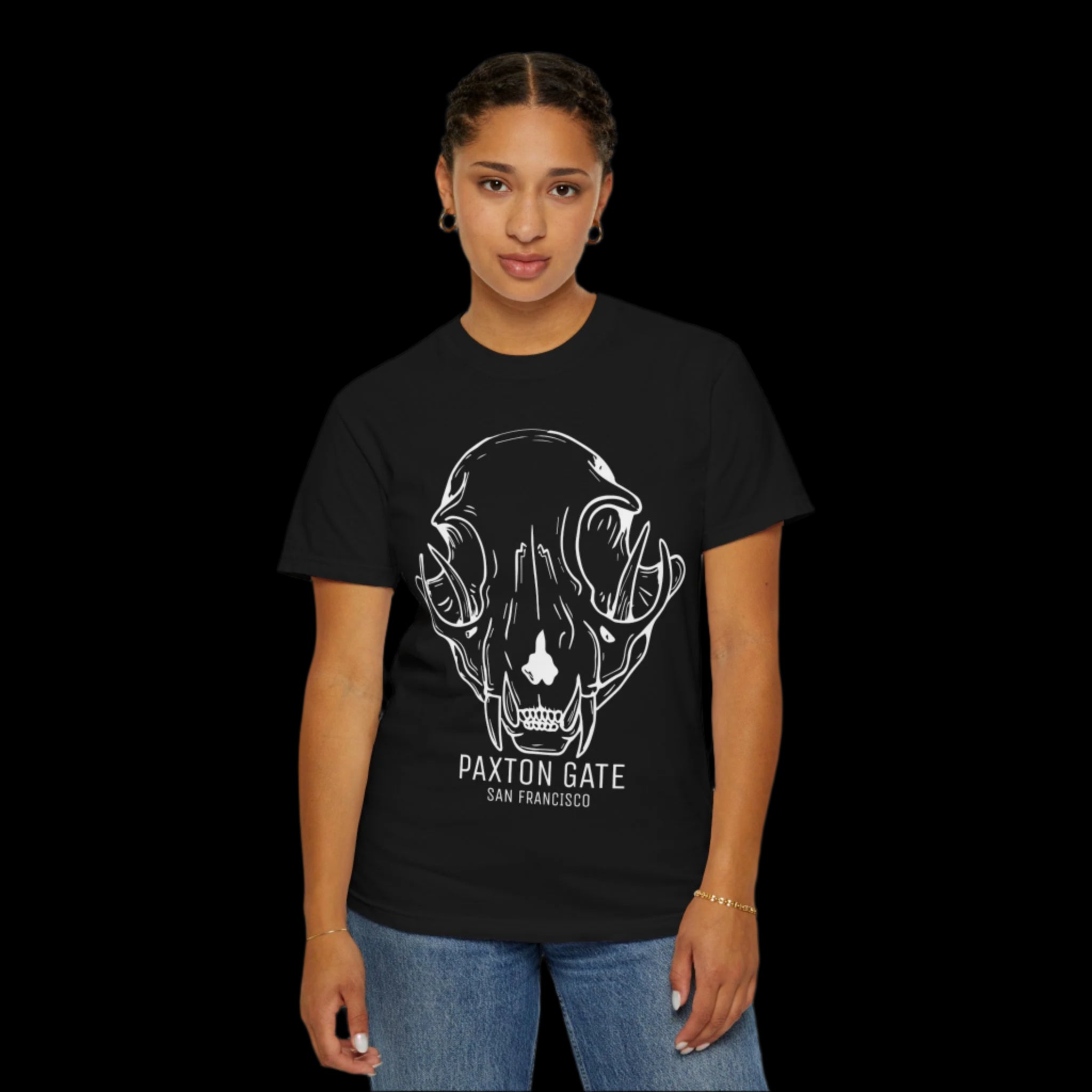 Unisex Paxton Gate Bobcat Skull Graphic T-Shirt - Soft Cotton Vintage Style Tee for Men & Women | Perfect for Halloween, Nature Lovers & Alternative Fashion
