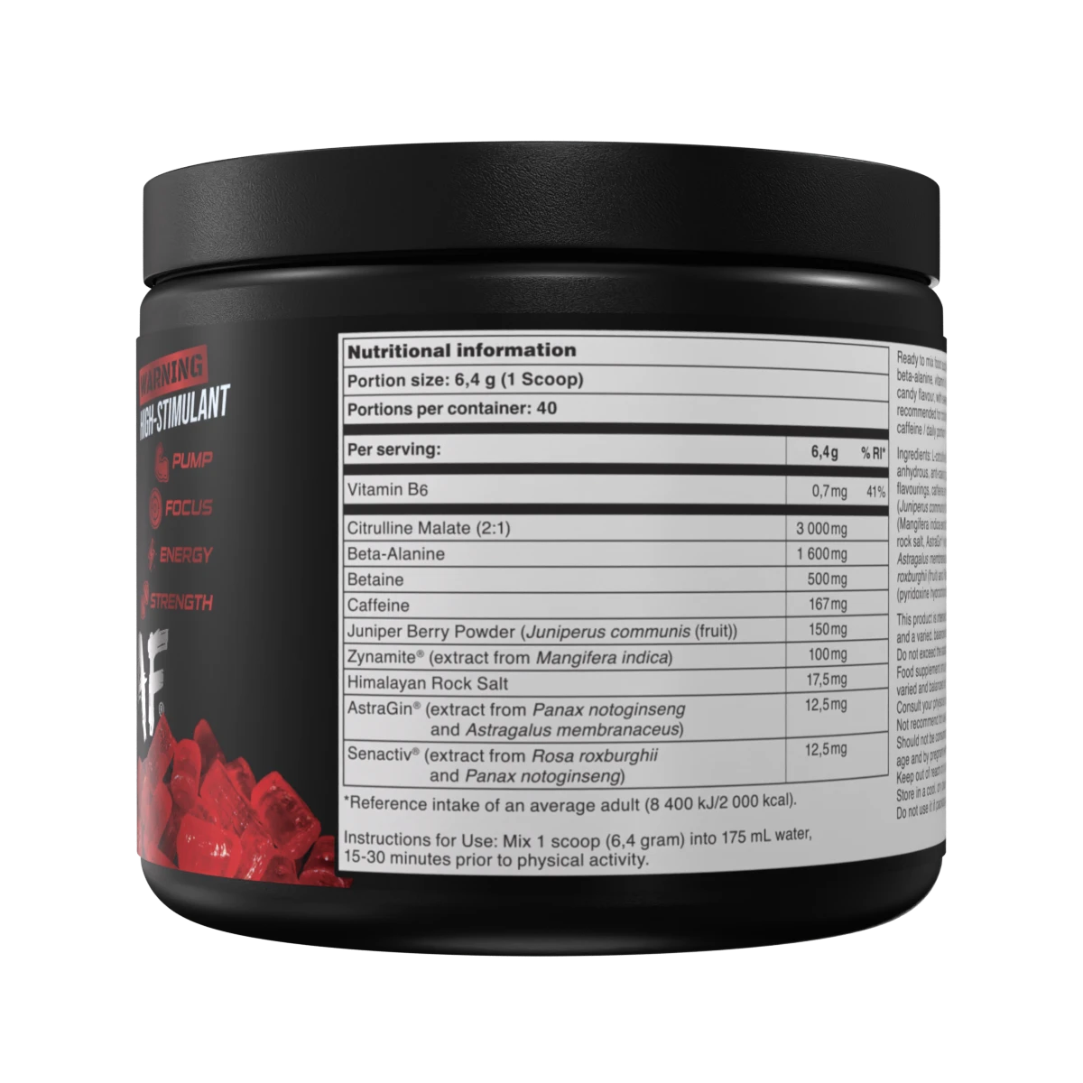 Bucked Up Woke AF 260g Pre-Workout Powder - Energy & Focus Booster for Gym, Fitness & Bodybuilding | Vegan & Keto Friendly Supplement