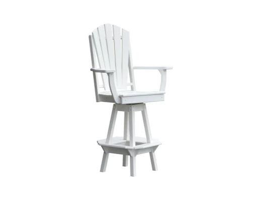 A & L Furniture Adirondack Swivel Bar Chair with Arms - Outdoor Patio, Poolside & Garden Seating for Relaxing & Entertaining