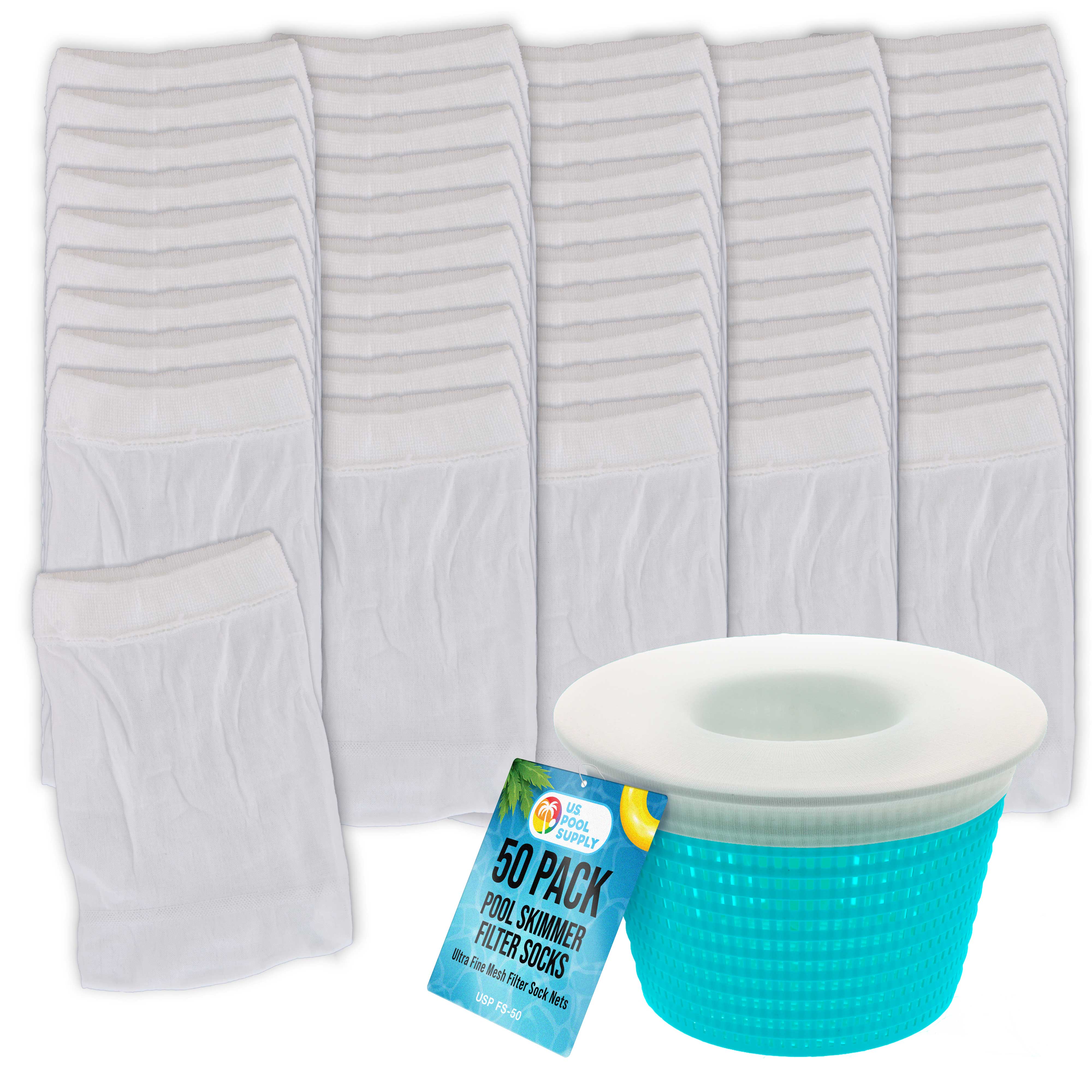 50pcs Filter Socks Set - Premium Aquarium & Pond Filter Media for Water Filtration - Perfect for Fish Tanks, Koi Ponds, and Hydroponic Systems
