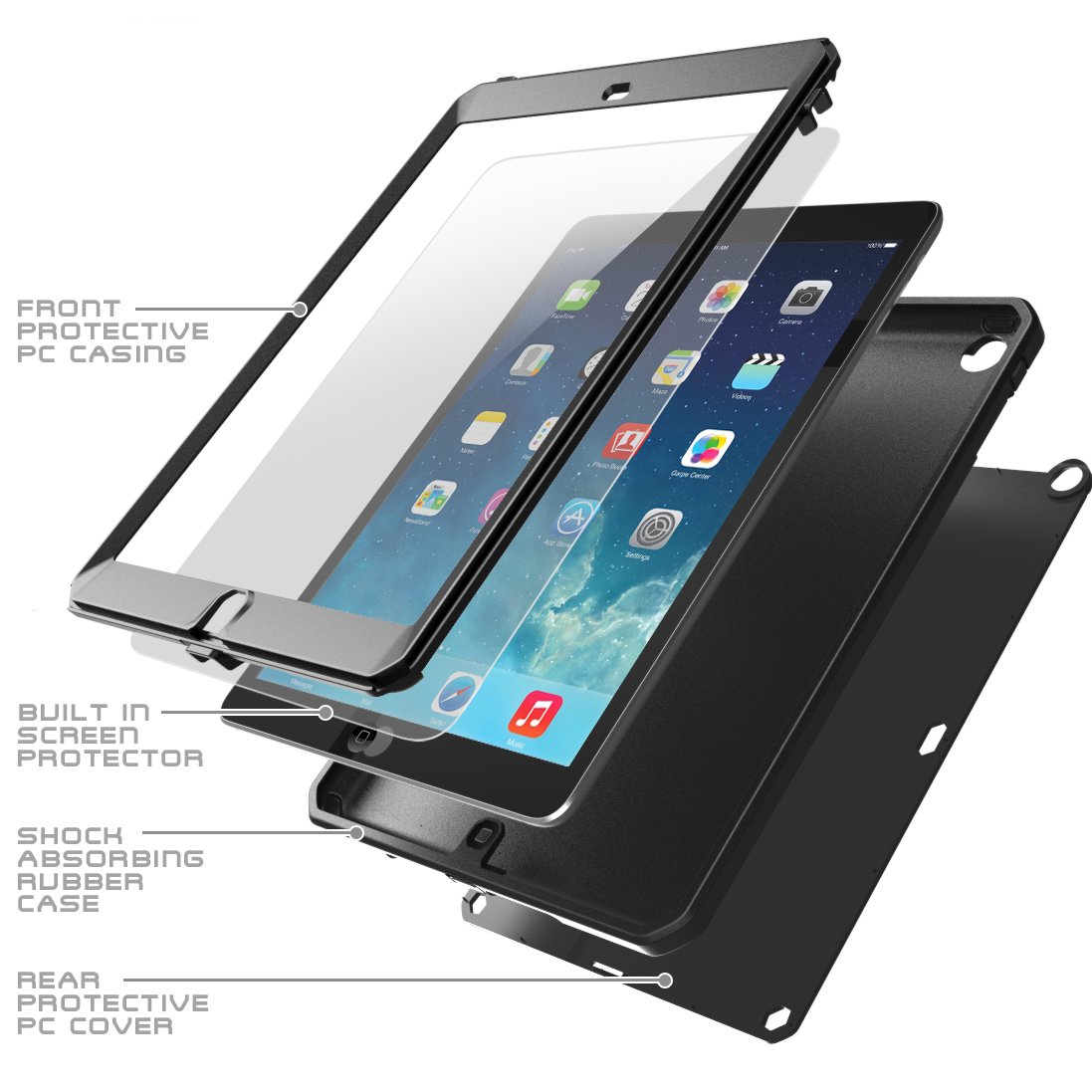 SUPCASE Military-Grade Rugged Case for iPad Air 1st Gen 9.7