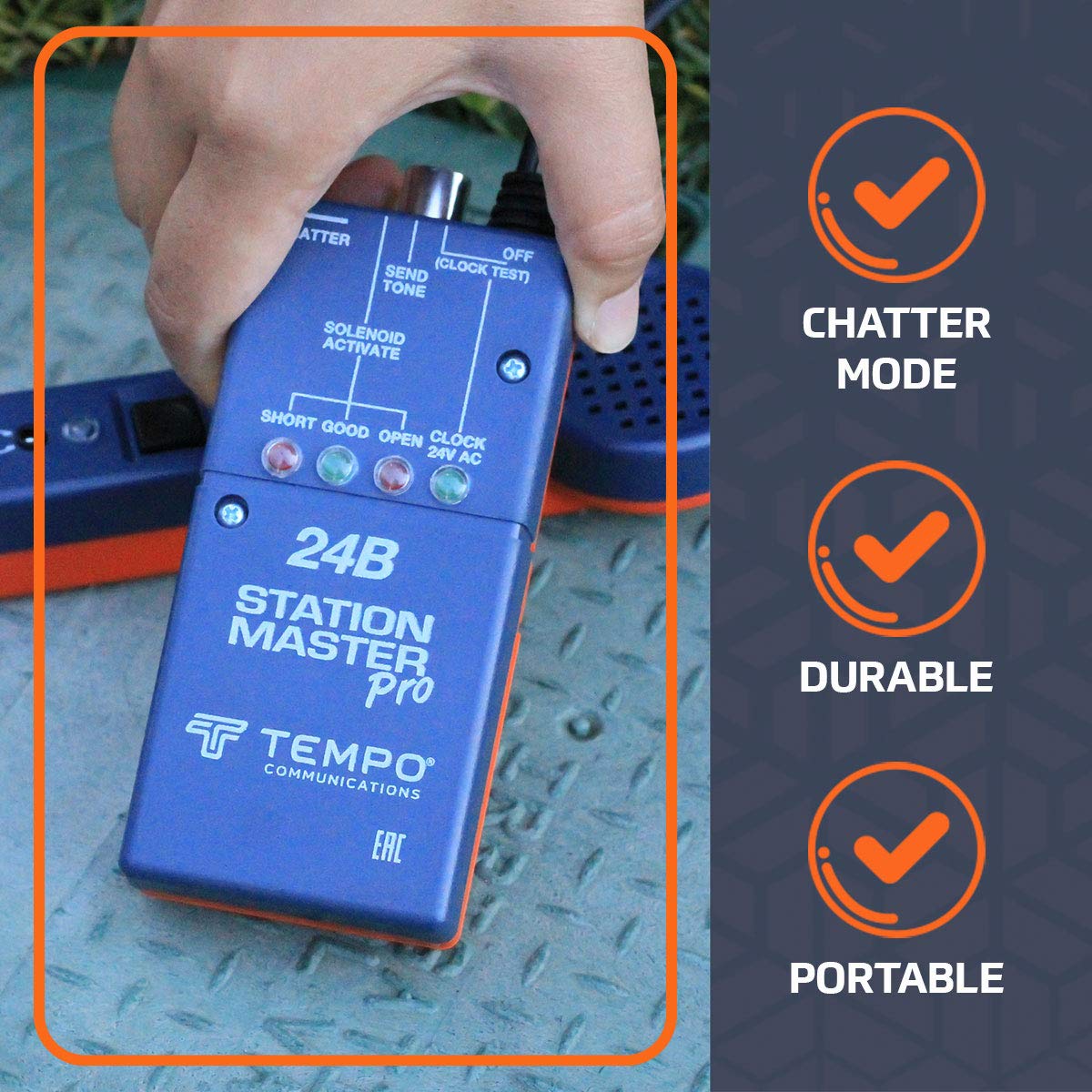 TEMPO Station Master Pro Irrigation System Tester - Professional Grade Solenoid Activator & Valve Locator (24B-GL) | Perfect for Lawn Sprinkler Maintenance, Golf Course Irrigation & Landscape Watering Systems