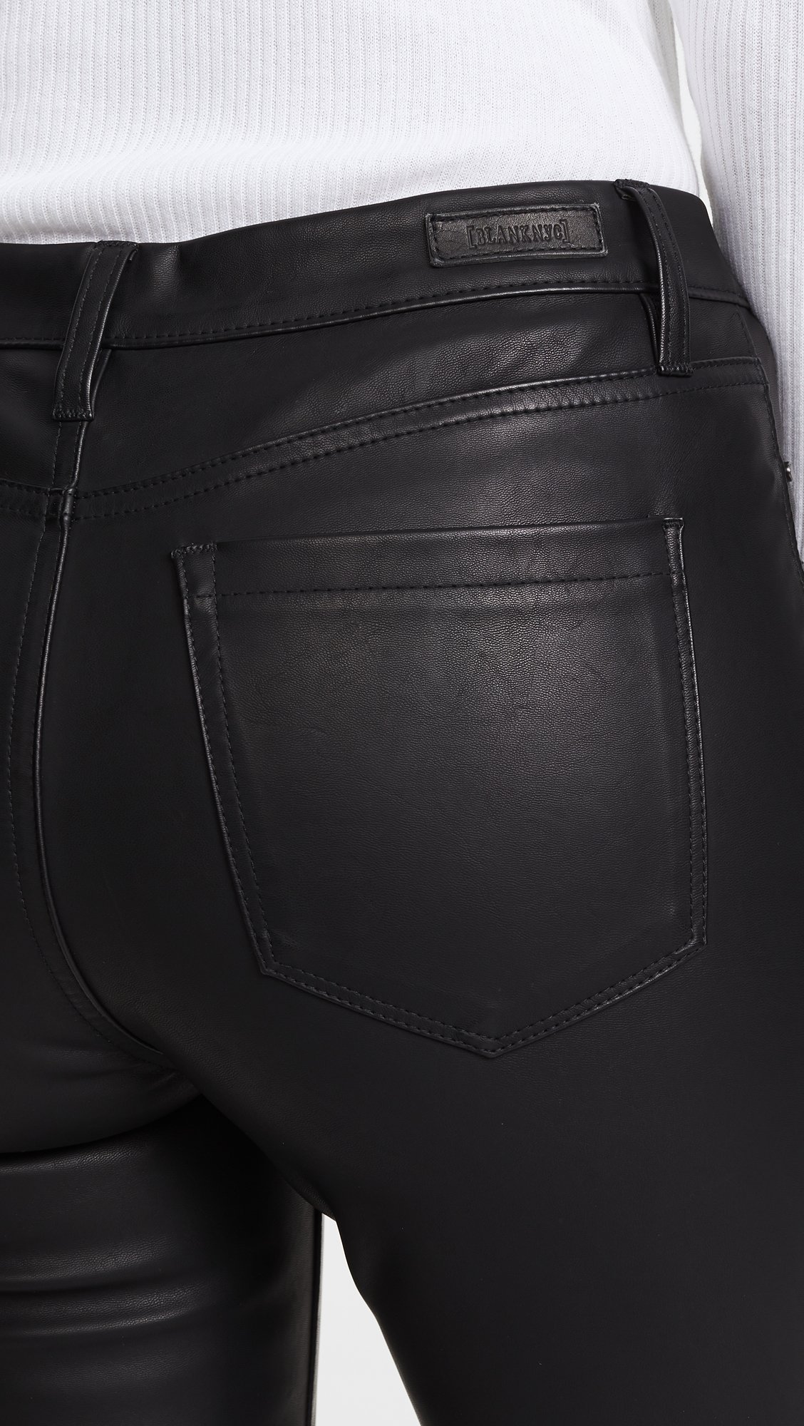 BLANKNYC Women's Vegan Leather Skinny Pants - Mid Rise Faux Leather Pants for Women, Stretchy & Comfortable, Perfect for Work, Office, Night Out & Casual Wear