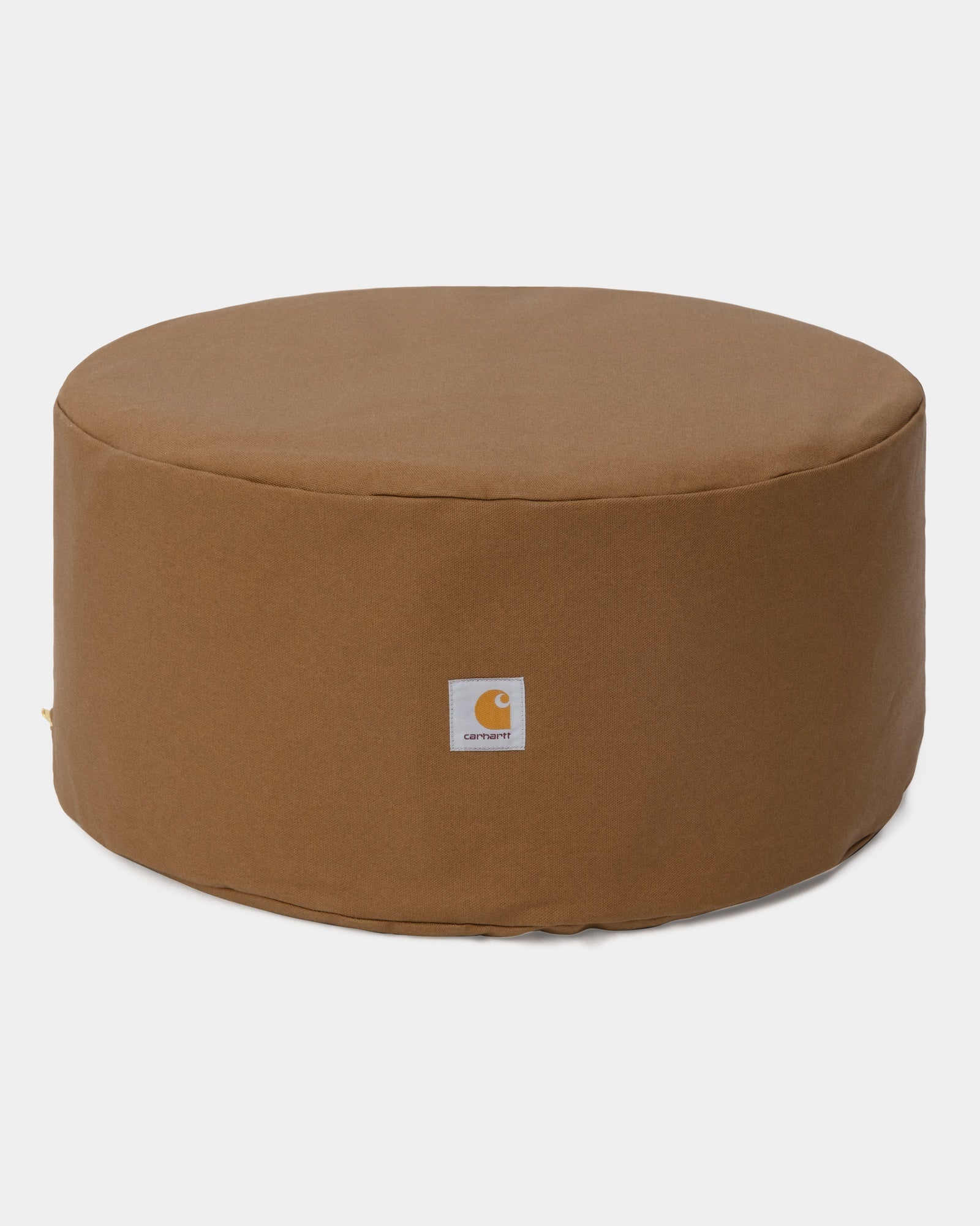 **Hamilton Brown Canvas Pouf - Stylish & Versatile Footrest Ottoman for Living Room, Bedroom, or Nursery**