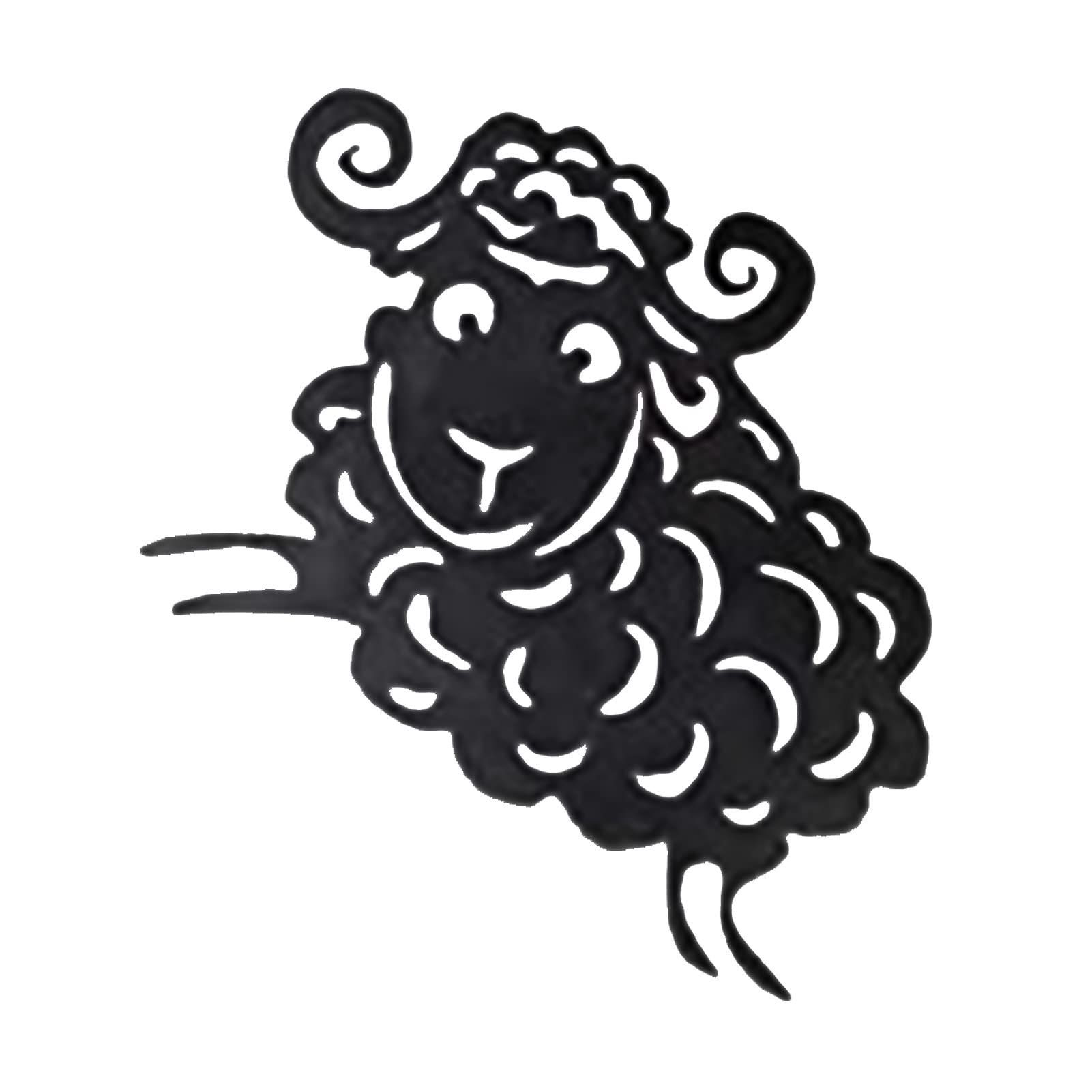 HRZZEOKV Sheep Metal Wall Art - Handcrafted Animal Silhouette Home Decor for Living Room, Bedroom & Garden - Rustic Farmhouse Wall Sculpture (40cm) - Perfect Gift for Housewarming & Farmhouse Decor