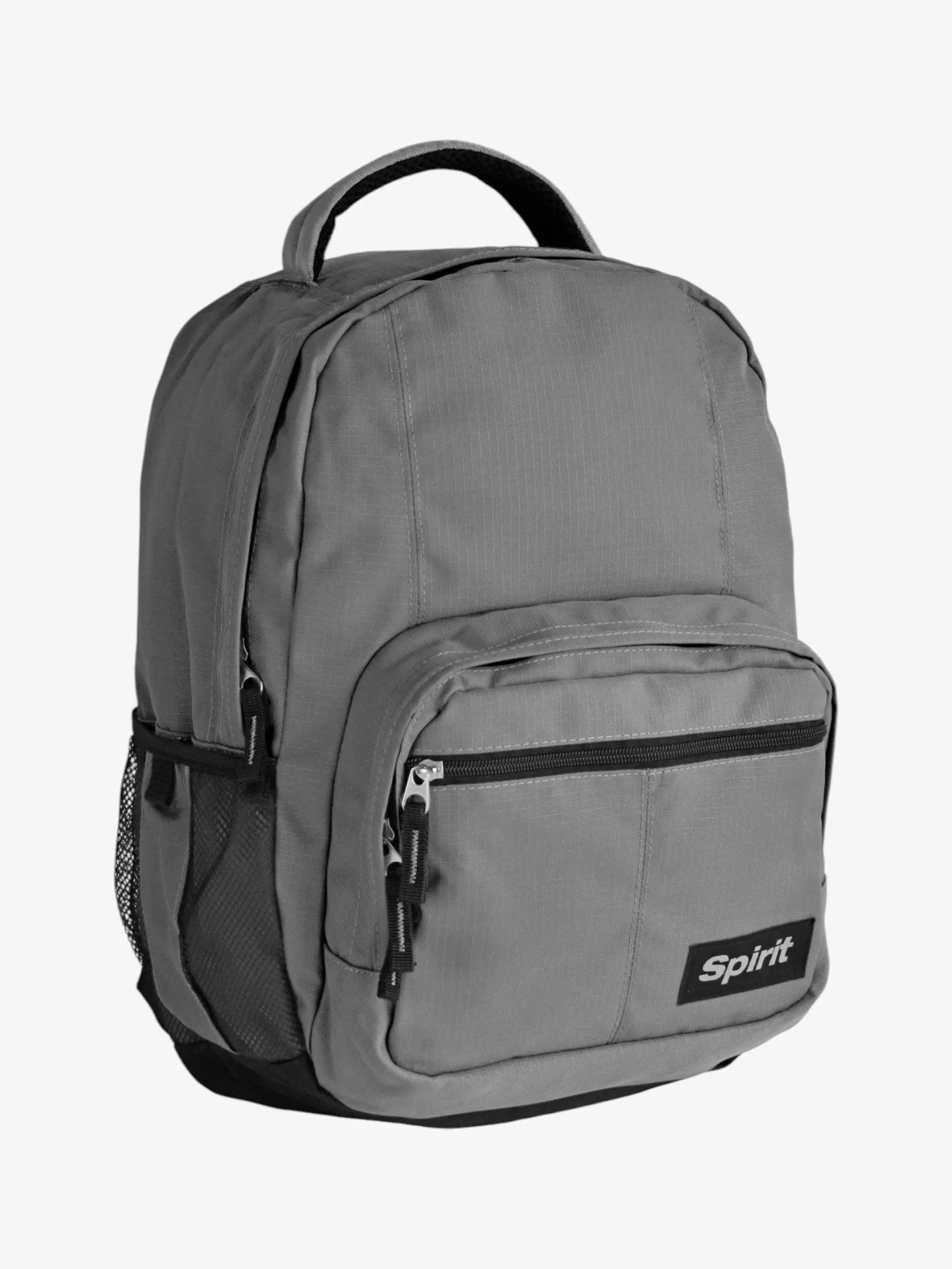 Spirit School Light Gray Backpack for Teens & Students - Durable School Bag for High School, College & Everyday Use