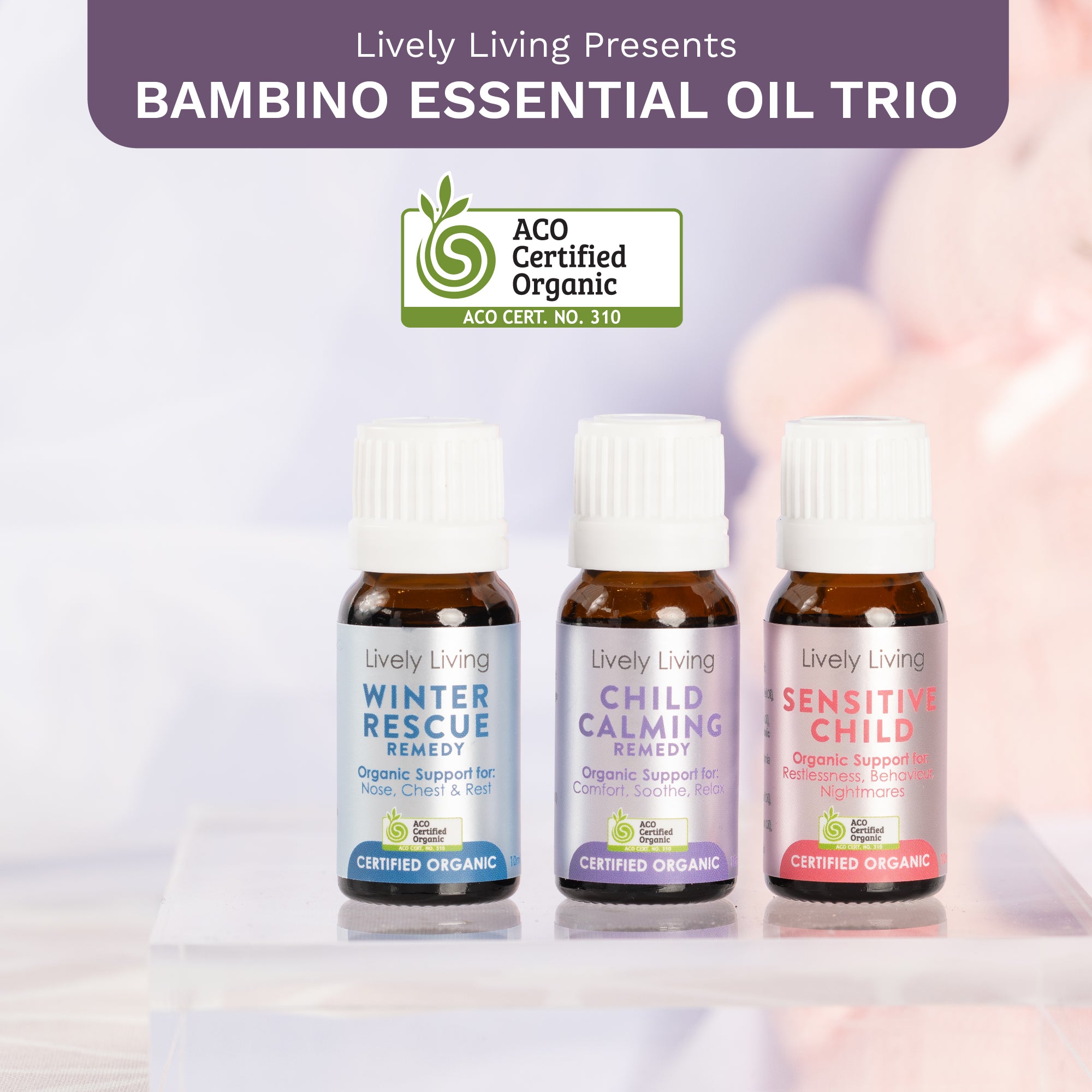 Organic Essential Oil Trio Set - Lavender, Peppermint & Eucalyptus - Aromatherapy Diffuser Blends for Relaxation, Stress Relief & Better Sleep