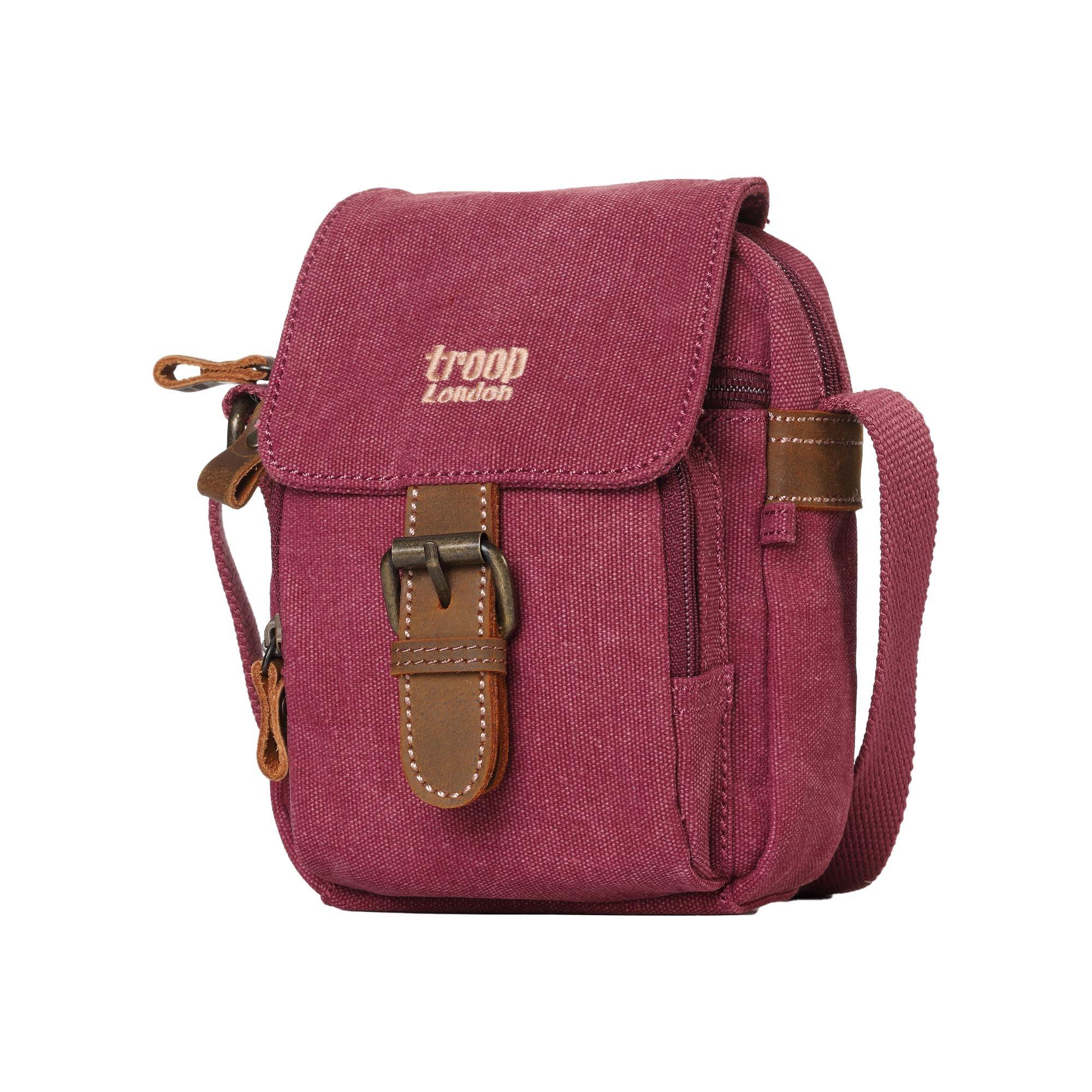 TRP0213 Troop London Classic Canvas Crossbody Bag for Men & Women - Stylish & Durable Everyday Shoulder Bag for Work, Travel & Casual Outings