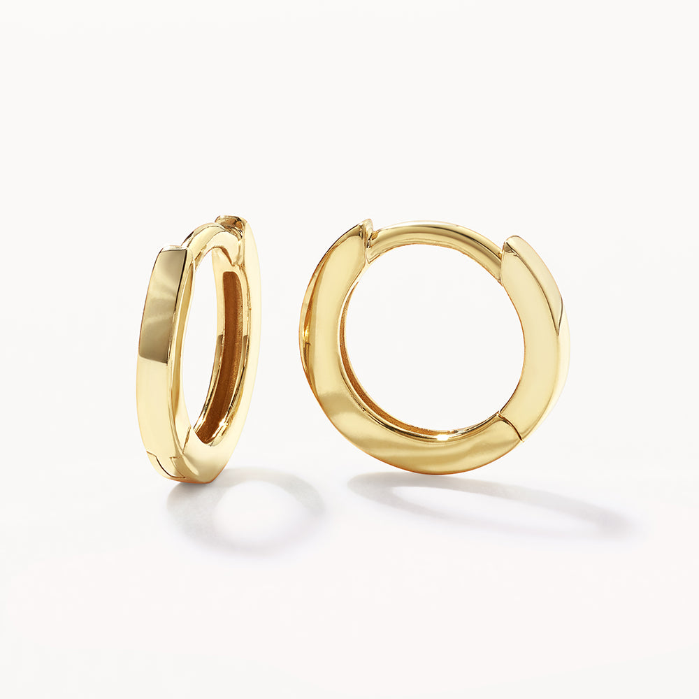 10k Gold Mini Charm Huggie Earrings - Dainty & Elegant Hoop Earrings for Women, Perfect for Everyday Wear, Gifts & Special Occasions