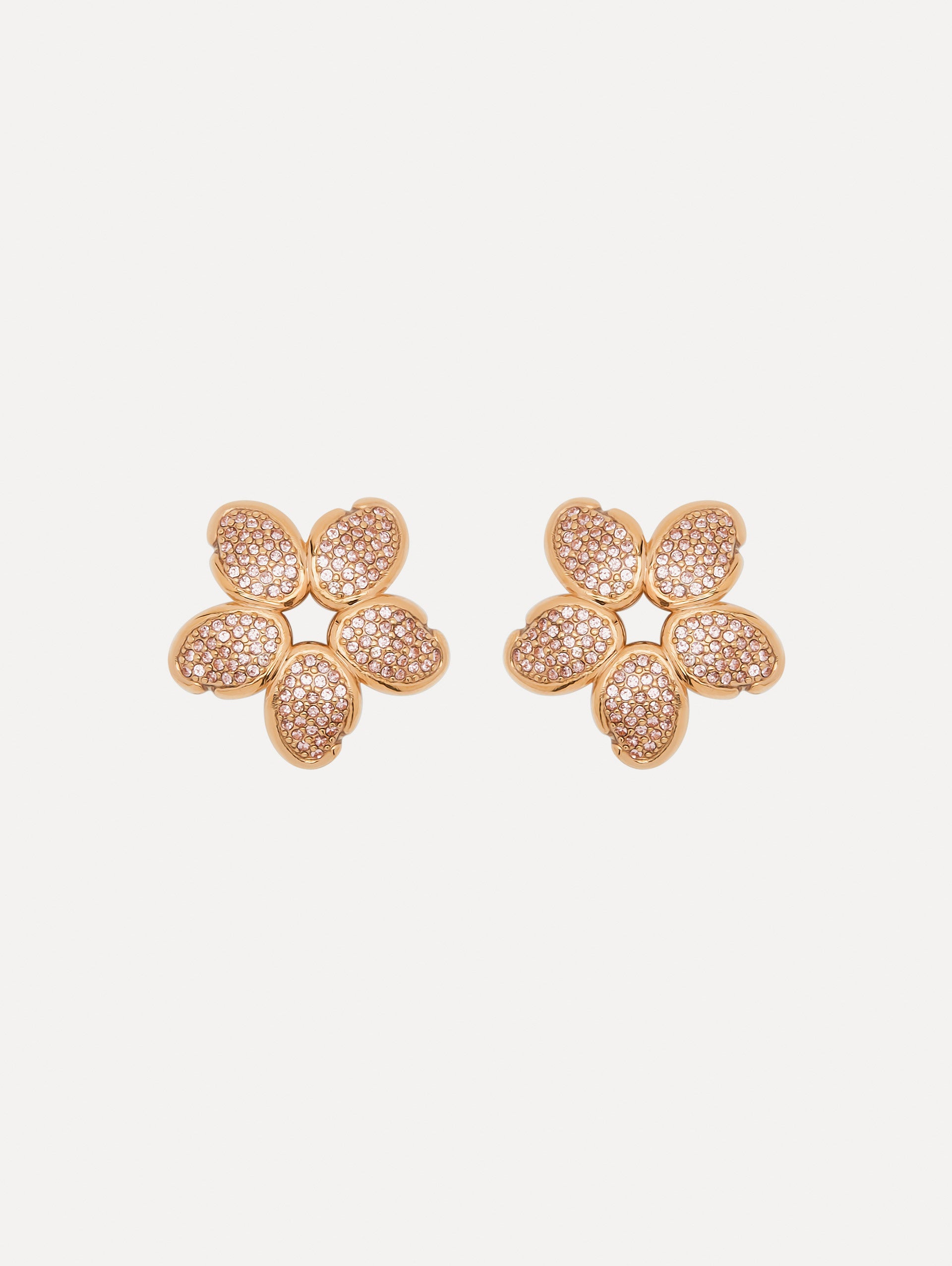 Crystal Flower Earrings for Women - Elegant Floral Dangle Earrings for Party, Wedding & Everyday Wear | Hypoallergenic & Lightweight