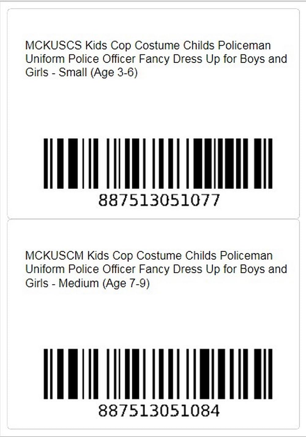 Kids Police Officer Costume - Boys Cop Uniform Dress Up Set for Halloween, Role Play & Pretend Play | Morph Police Costume for Children