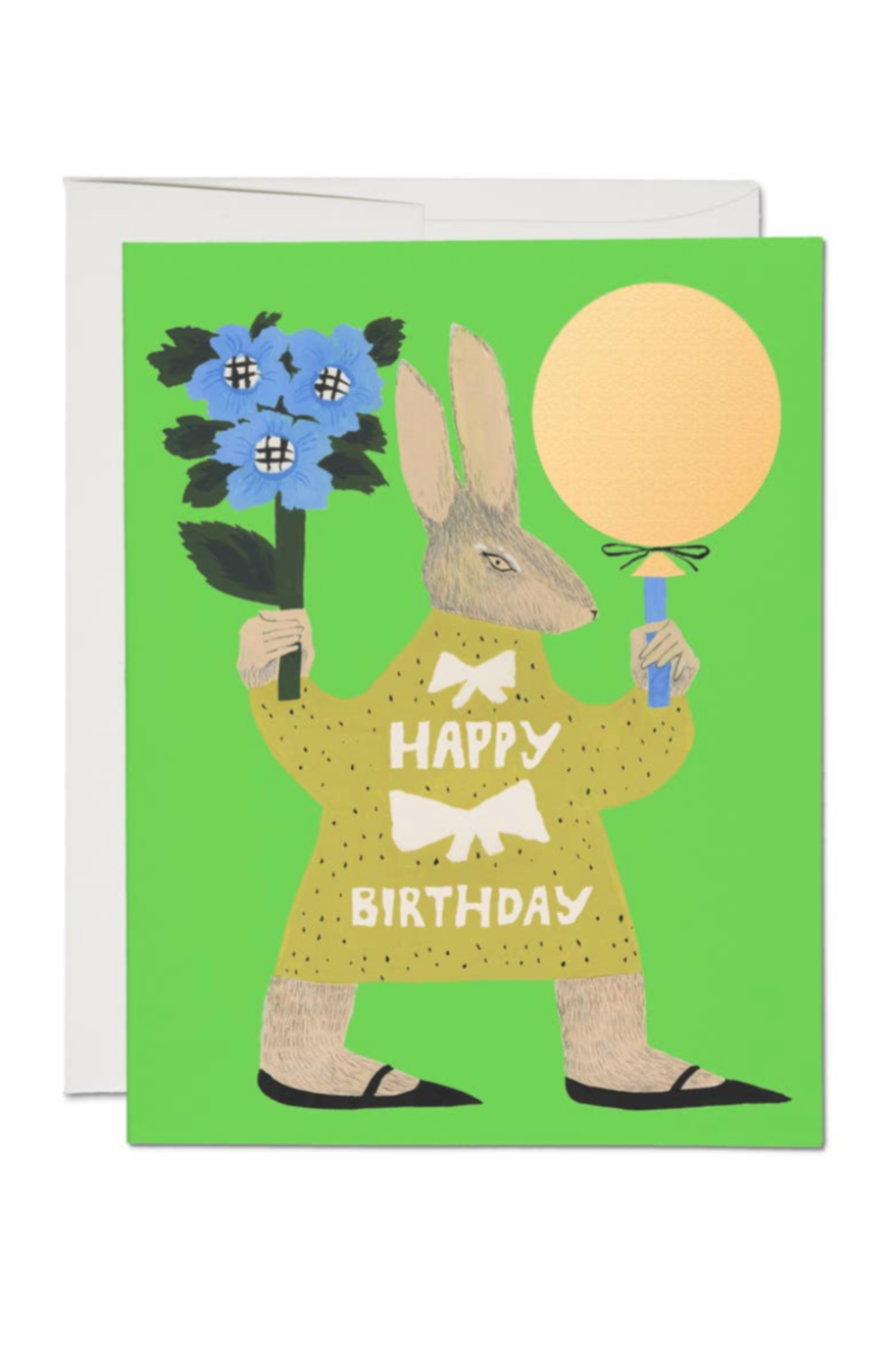 Funny Rabbit Birthday Card for Party - Perfect for Kids, Adults & Friends - Great for Birthdays, Celebrations & Special Occasions