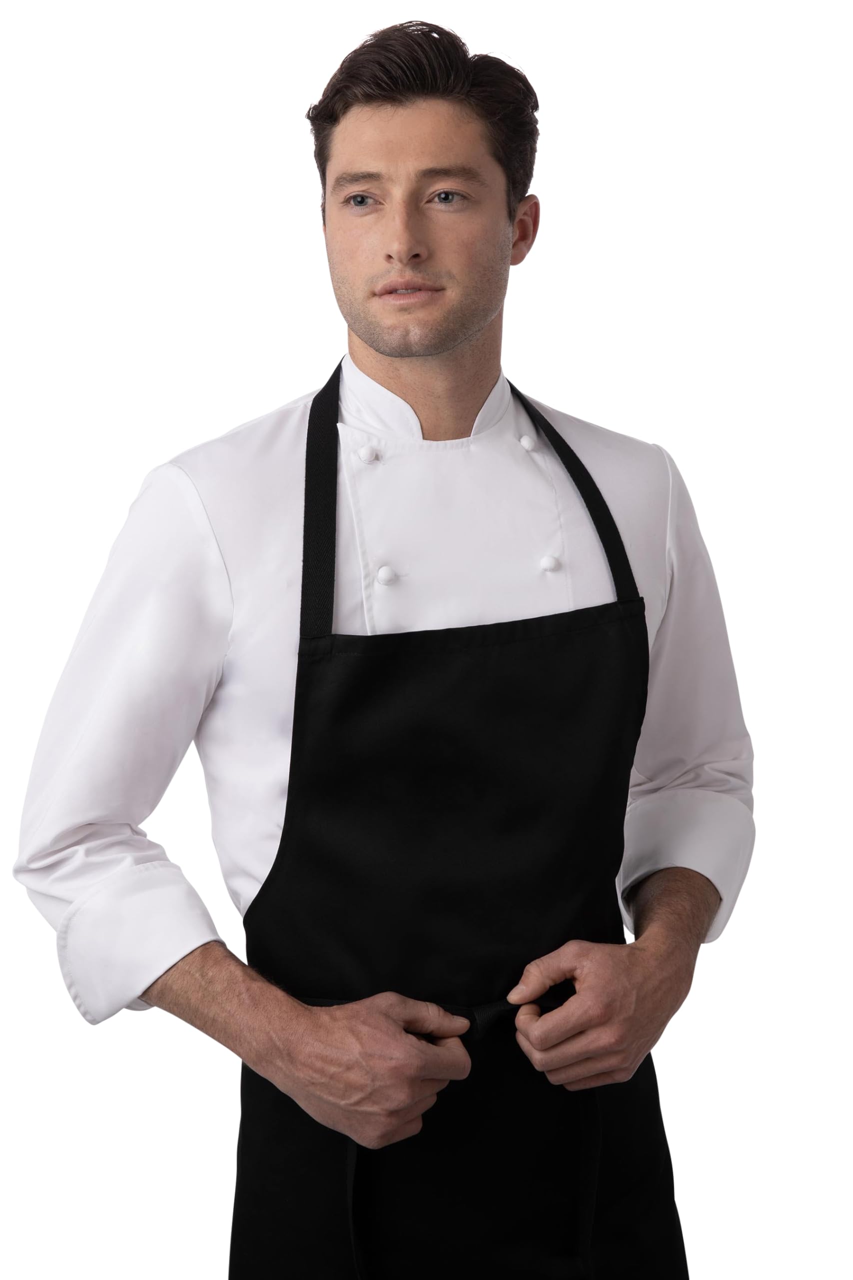 Premium Unisex Chef Bib Apron for Cooking, Grilling & Baking - Adjustable Neck Strap & Large Pockets - Ideal for Home Kitchen, BBQ Parties & Culinary Classes