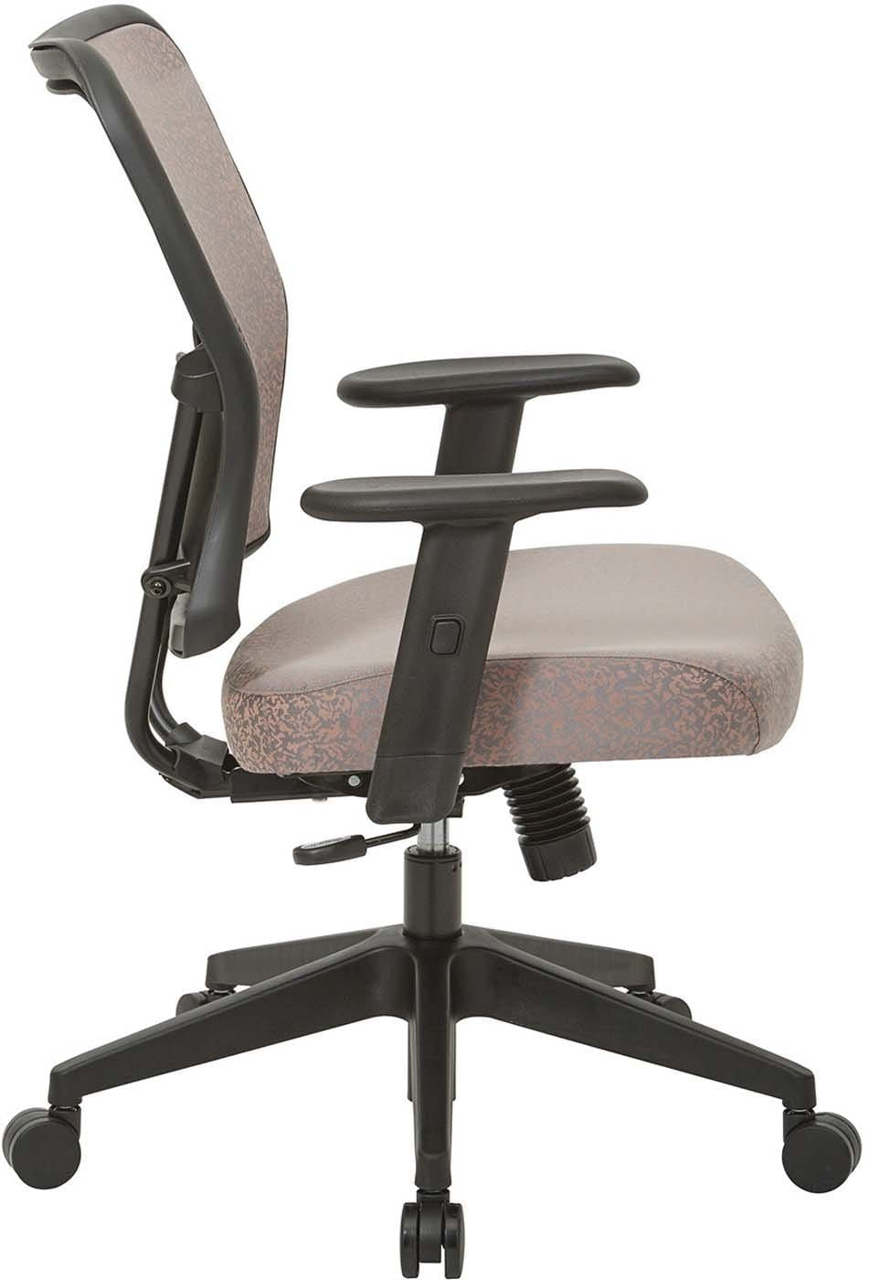 Premium Latte Fabric 2-in-1 Height Adjustable Office Chair with Lumbar Support - Ergonomic Desk Chair for Home & Office Workspace, Gaming, and Study