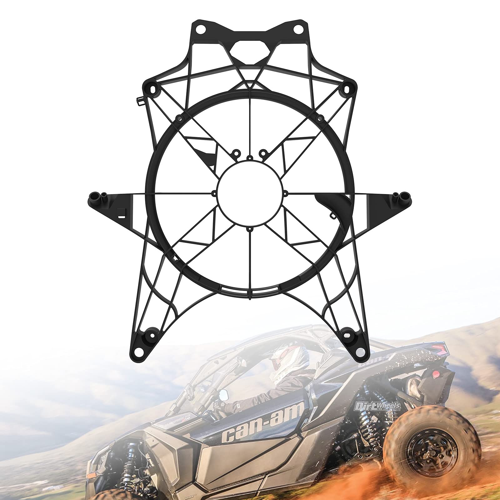 Can-Am Maverick X3 Cooling Radiator Fan Cover & UTV PRO Fan Shroud (2017-2021 Models) - Replacement for OEM #709200588 - Durable Frame Mount Accessories for X3/X3 MAX/R/Turbo/RR/900 HO - Perfect for Off-Roading & Extreme Performance Driving