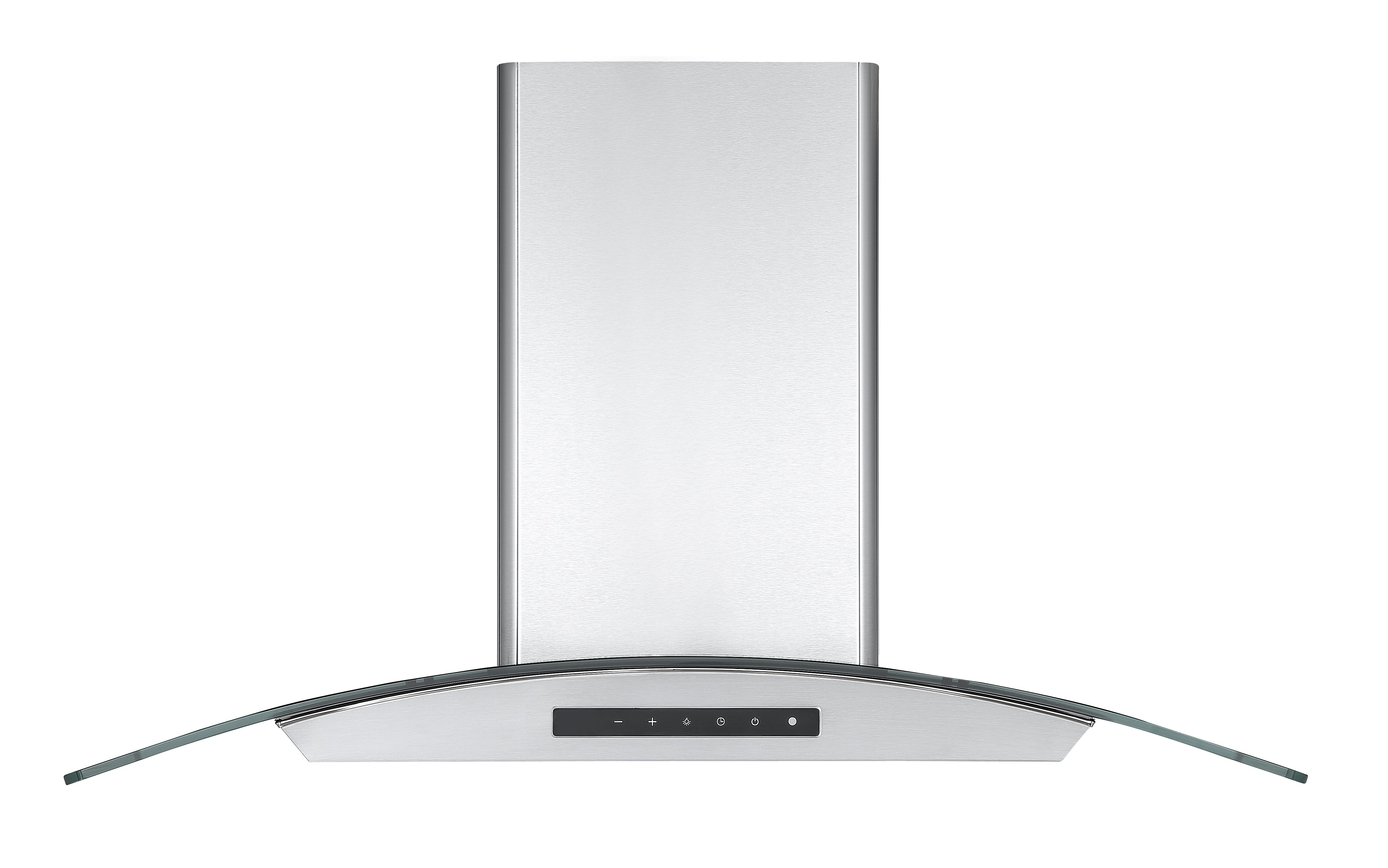 GCL636 36 Inch Stainless Steel Wall Mount Glass Canopy Range Hood with Night Light - Modern Kitchen Ventilation for Smoke & Odor Removal - Perfect for Home Cooking, Grilling, and Open-Concept Kitchens