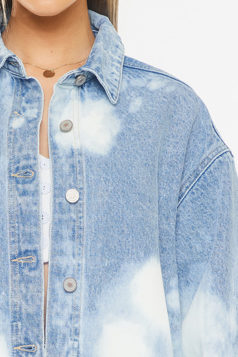 Josephine Oversized Shirt Jacket for Women - Stylish Long Sleeve Button Down Shacket - Casual & Work Wear - Perfect for Layering in Fall & Spring