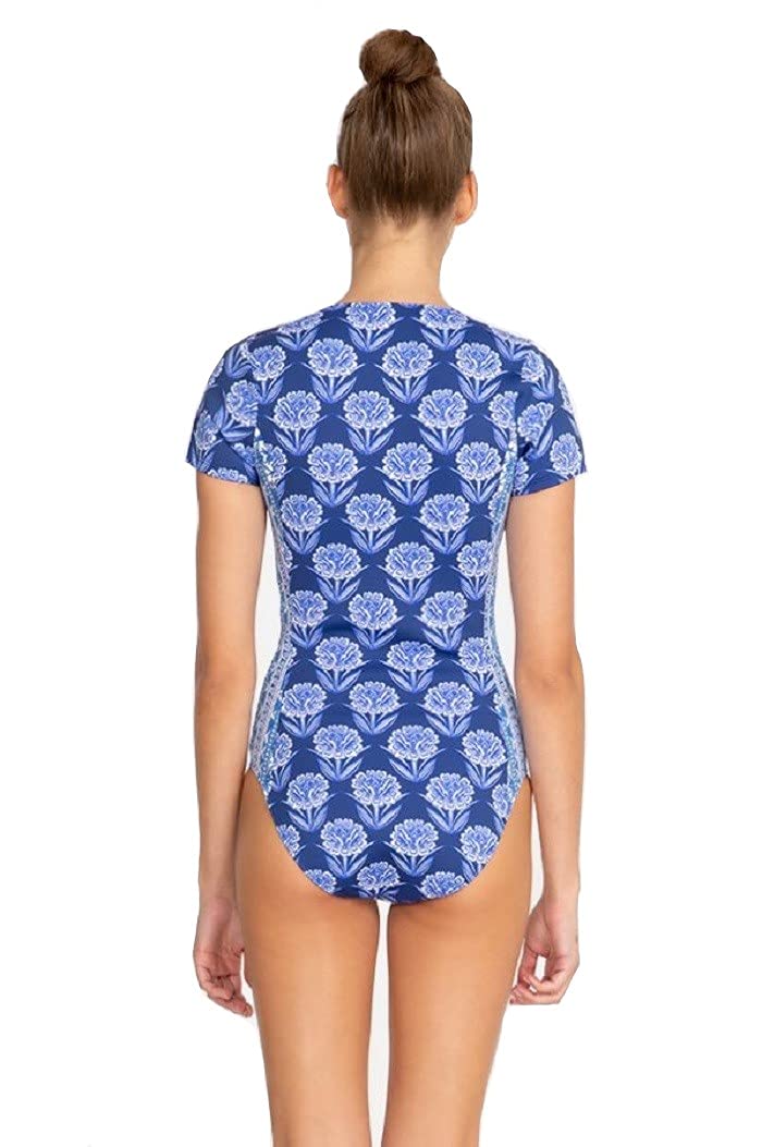 Johnny Was Yao Neoprene One Piece Swimsuit for Women - Stylish CSW6521-F Multi Color Swimwear for Beach, Pool & Vacation