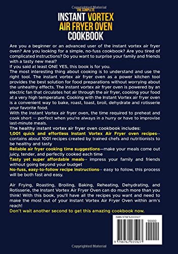 Instant Vortex Air Fryer Oven Cookbook: 1001 Easy Recipes for Quick, Healthy Meals | Perfect for Busy Families & Meal Prep