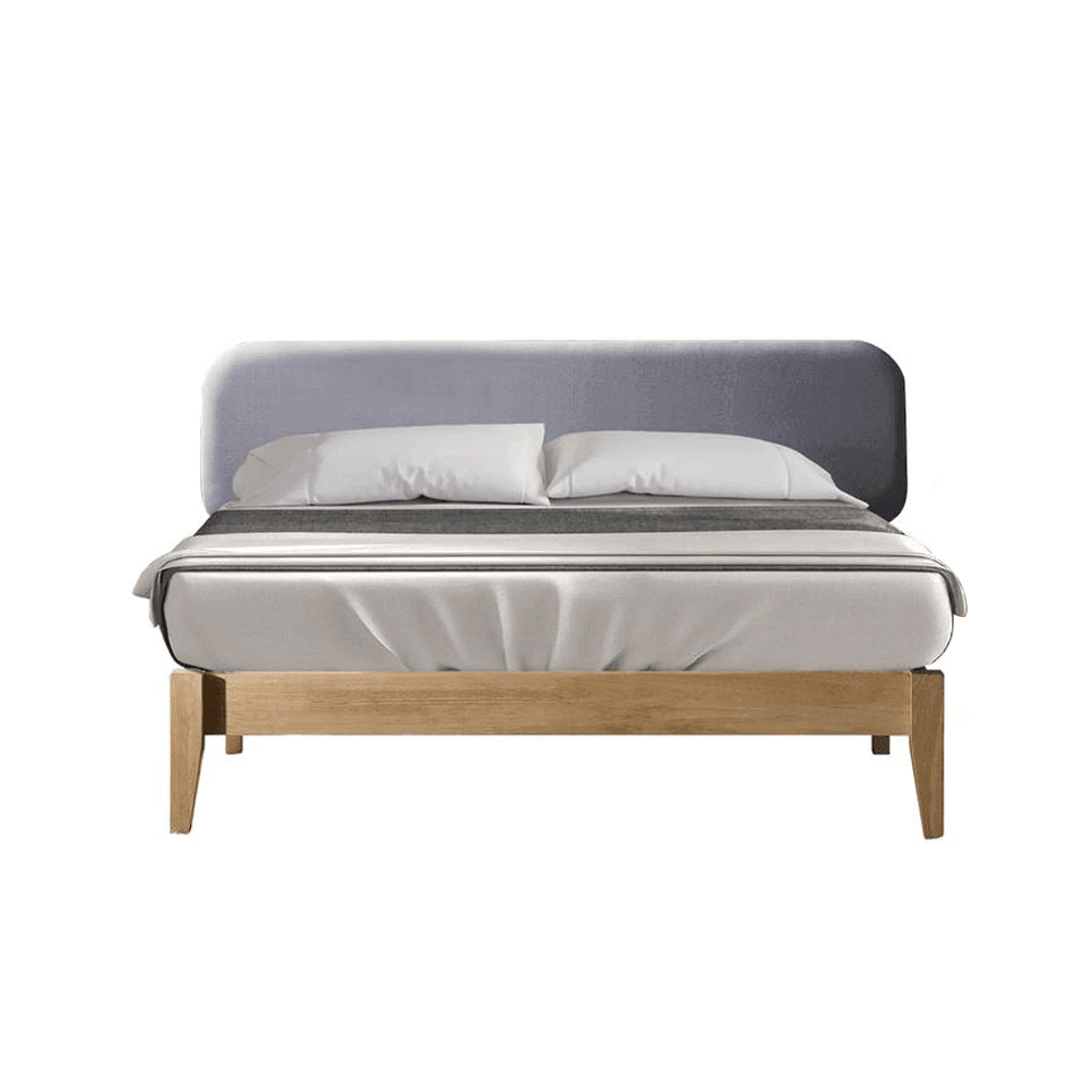 Elsa Solid Wood Bed Frame - Queen Size, Sturdy & Elegant Platform Bed with Underbed Storage - Perfect for Modern Bedrooms, Guest Rooms & Small Spaces