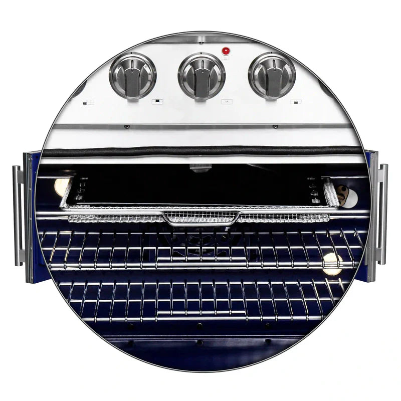 FORNO Massimo 36 Inch Freestanding French Door Gas Range - Stainless Steel Professional Oven with 6 Burners & Convection FFSGS6439 - Perfect for Home Chefs & Large Family Cooking