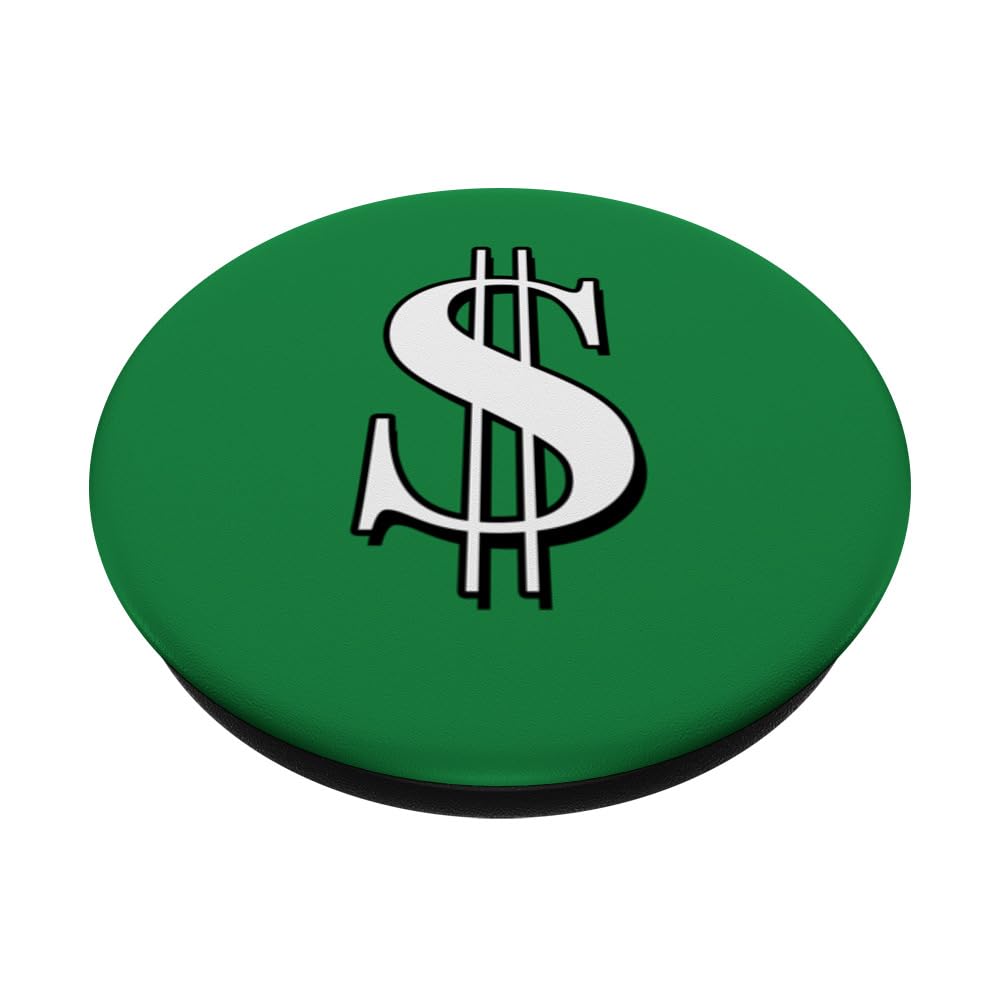 Green Dollar Symbol Money PopSockets - Adhesive Phone Grip & Stand for iPhone, Samsung | Perfect for Cash Enthusiasts & Finance Professionals