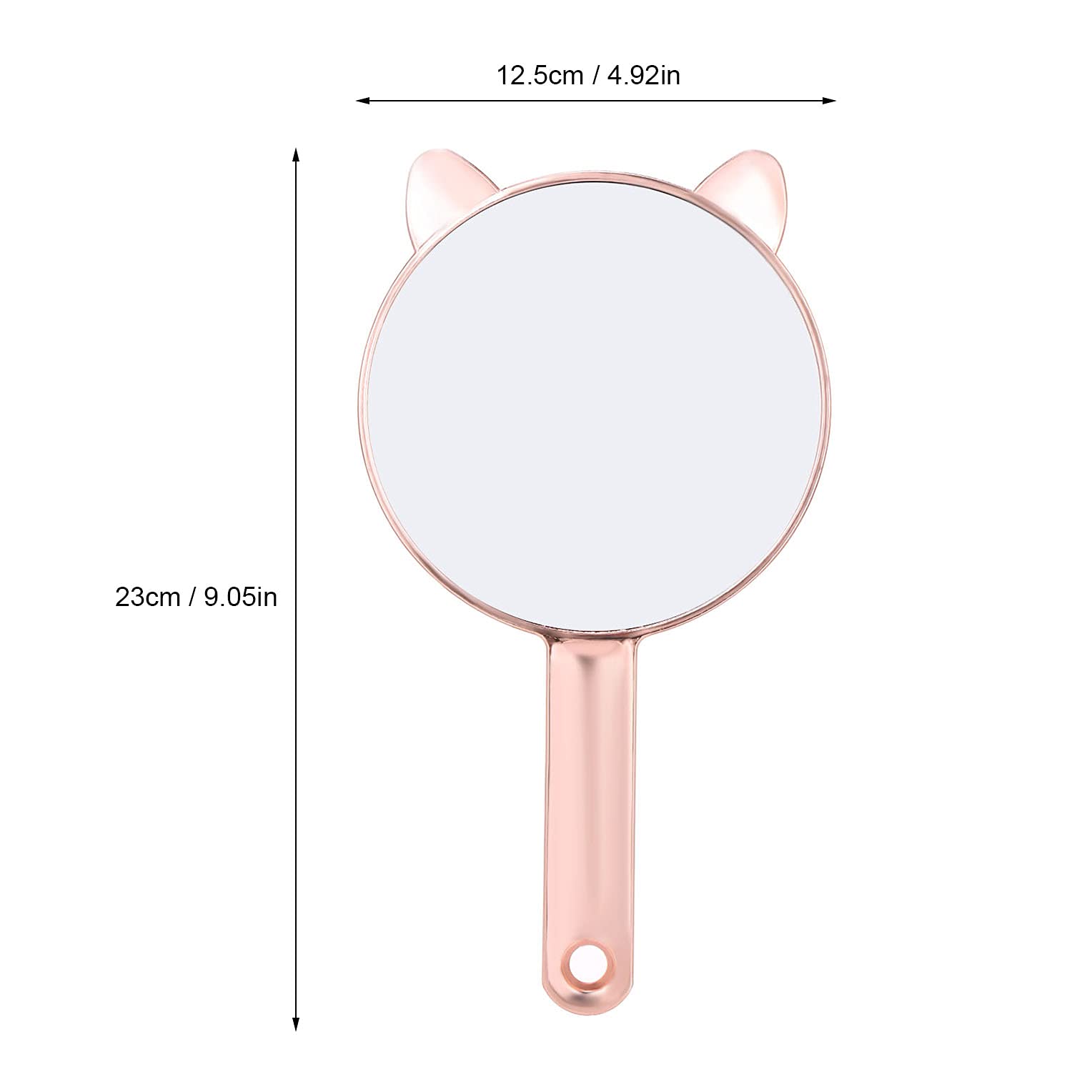 Layfoo Rose Gold Round Makeup Mirror - Portable Travel Cosmetic Mirror with Stand, Perfect for Home, Vanity, and On-the-Go Touchups