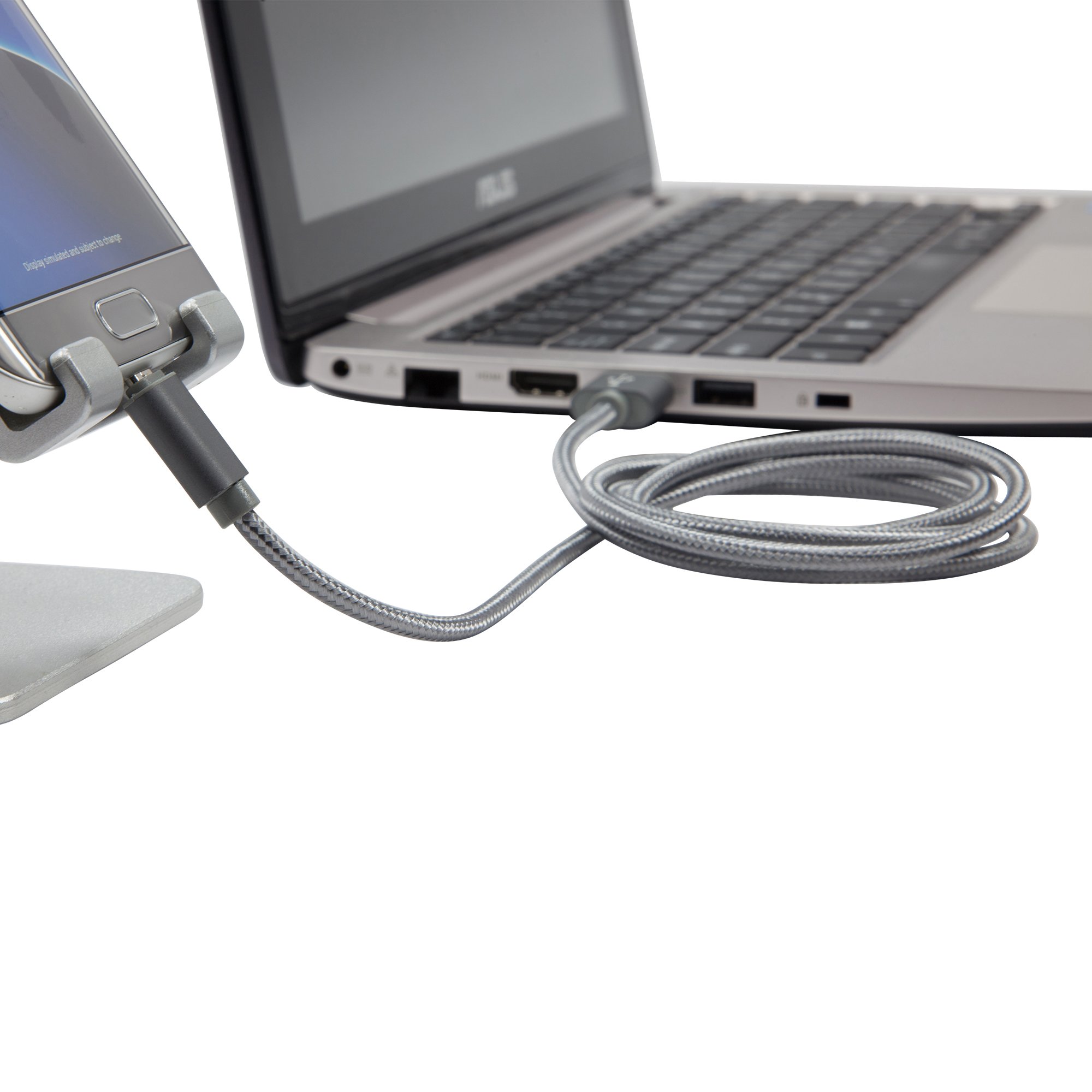 Garmin RV 890 Micro USB Charging Cable - Durable Braided Nylon Cord, Fast Charging & Data Sync Compatible with Garmin GPS Devices - Perfect for RV Travel, Camping & Road Trips