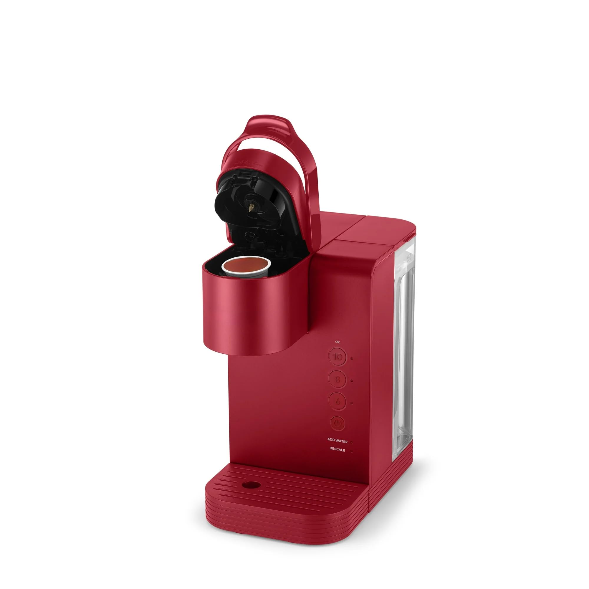 K-Express Essentials Single Serve Coffee Maker - Compact K-Cup Pod Machine with 36oz Water Reservoir, Fast Brewing & Travel Mug Compatible | Perfect for Small Kitchens, Offices, Dorms & Travel (Red)