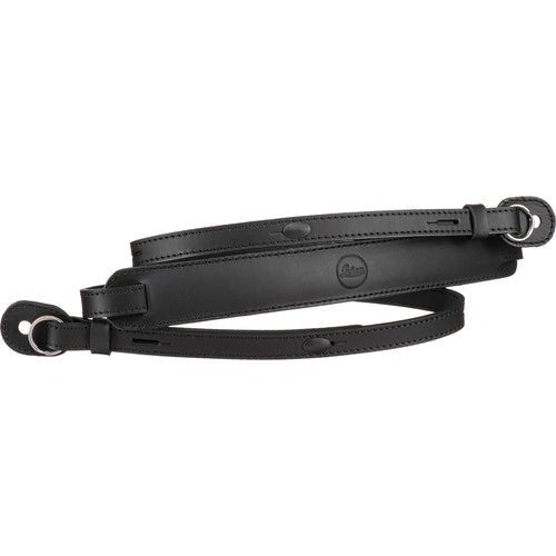 Premium Leica Camera Carrying Strap - Genuine Black Leather Neck Strap for Leica M, Q, SL & CL Cameras - Comfortable & Durable for Travel, Street & Portrait Photography