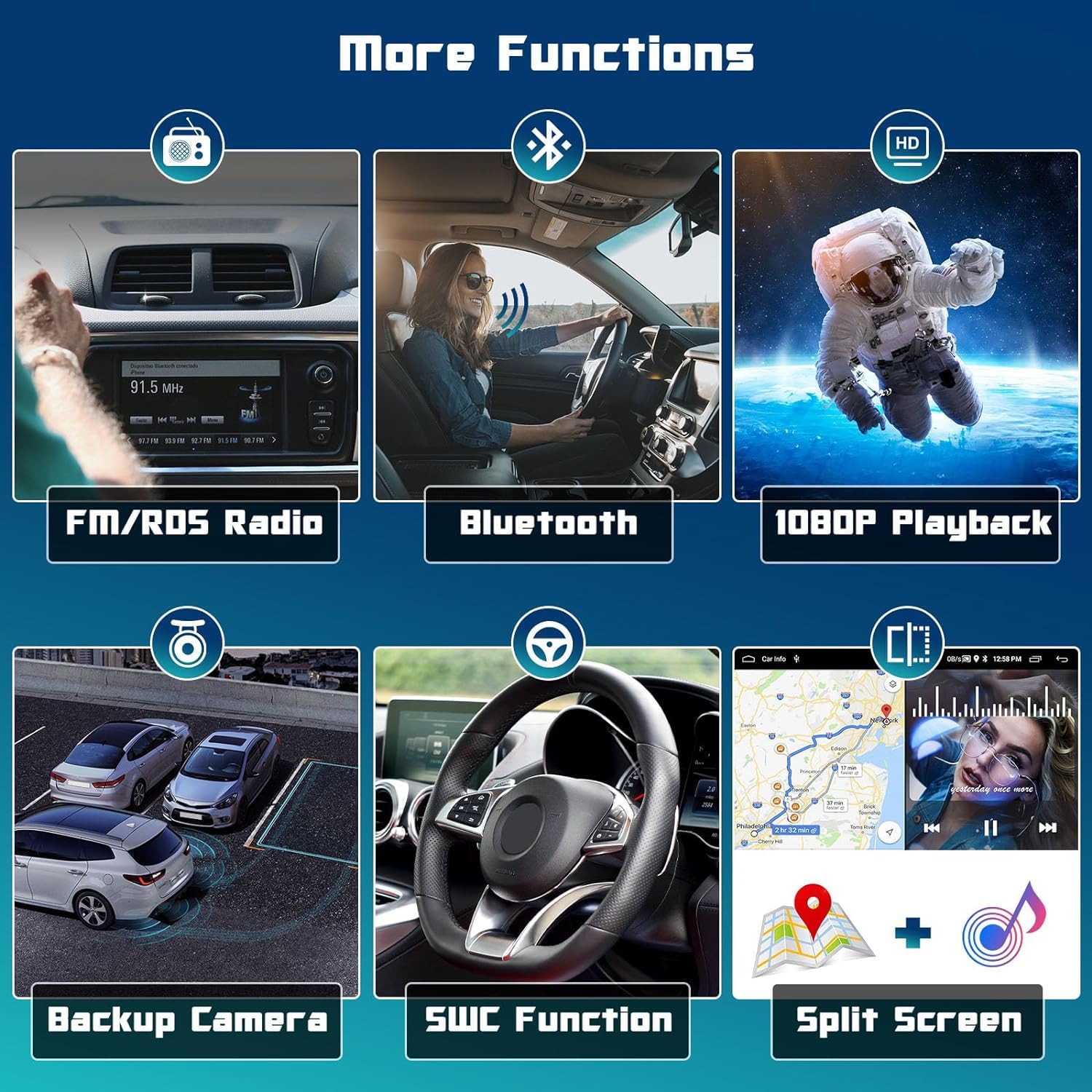 2+64GB Android 13 Double Din Car Stereo - 9
