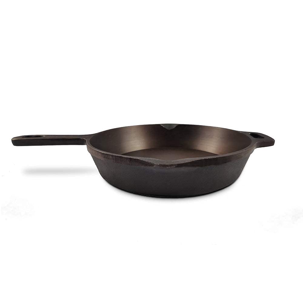 Pre-Seasoned Super Smooth Cast Iron Skillet - 10 Inch (25 cm) Heavy Duty Cookware for Searing, Baking & Frying - Perfect for Stovetop, Oven & Outdoor Cooking