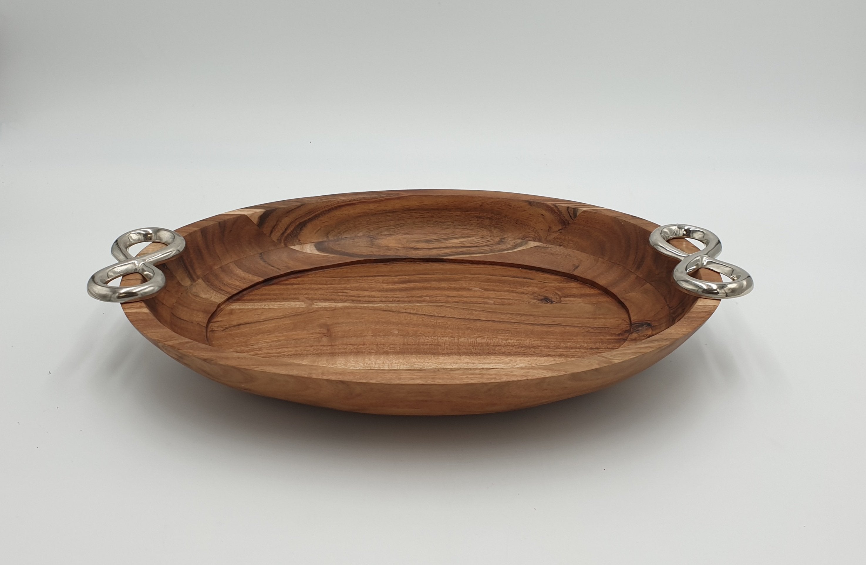 16x11 Inch Wooden Oval Serving Dish - Set of 6 - Perfect for Charcuterie, Cheese Boards & Party Appetizers
