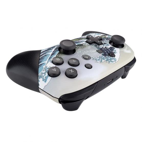 MODDZONE Custom Pro Controller for Nintendo Switch - Wireless Gamepad with Ergonomic Design, Compatible with Switch/Switch OLED (Wave Blue) - Perfect for Gaming, Streaming & Competitive Play
