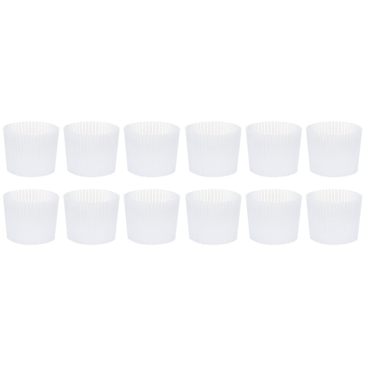 12-Pack Reusable Silicone Coffee Mug Holders - Heat Resistant Cup Sleeves for Hot Beverages, Perfect for Office, Travel, and Home Use