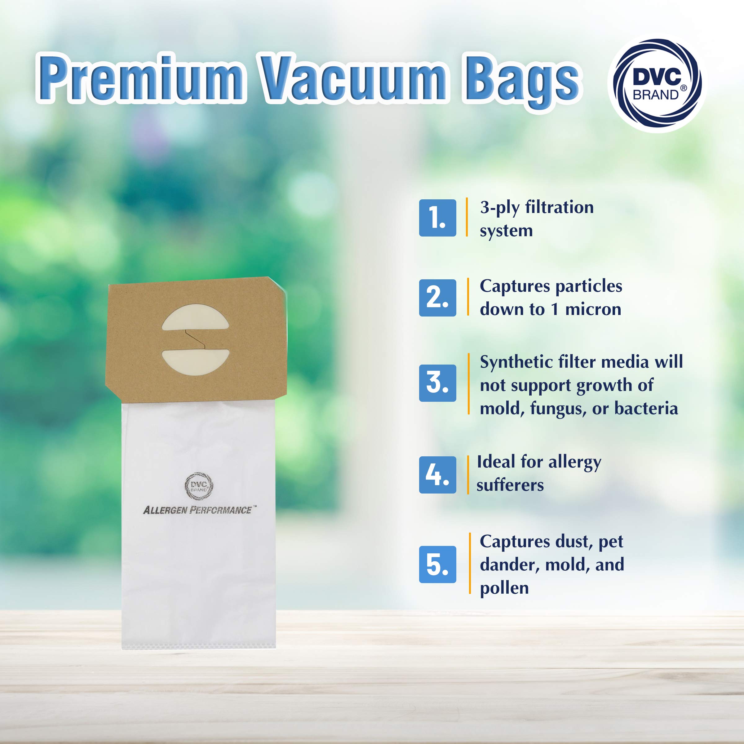 Electrolux Style U Fit Discovery I, II, III Replacement Bags - 3 Pack Hypoallergenic Synthetic HEPA Filter Bags for Allergy Relief | Perfect for Homes with Pets, Dust Allergies & Asthma Sufferers
