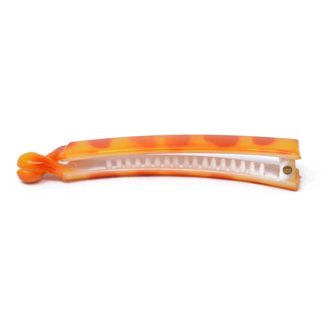 Yellow Solid Tiger Print Banana Hair Clips for Girls & Women - 10cm (2-Pack) | Fashion Hair Accessories for School, Parties & Everyday Style