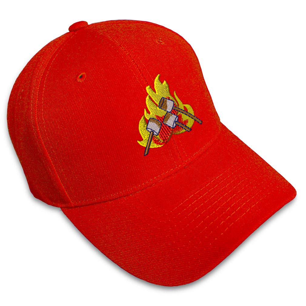 Custom Embroidered Campfire Marshmallows Baseball Cap - Adjustable Dad Hat for Men & Women | Outdoor Camping, Hiking & Casual Streetwear Fashion