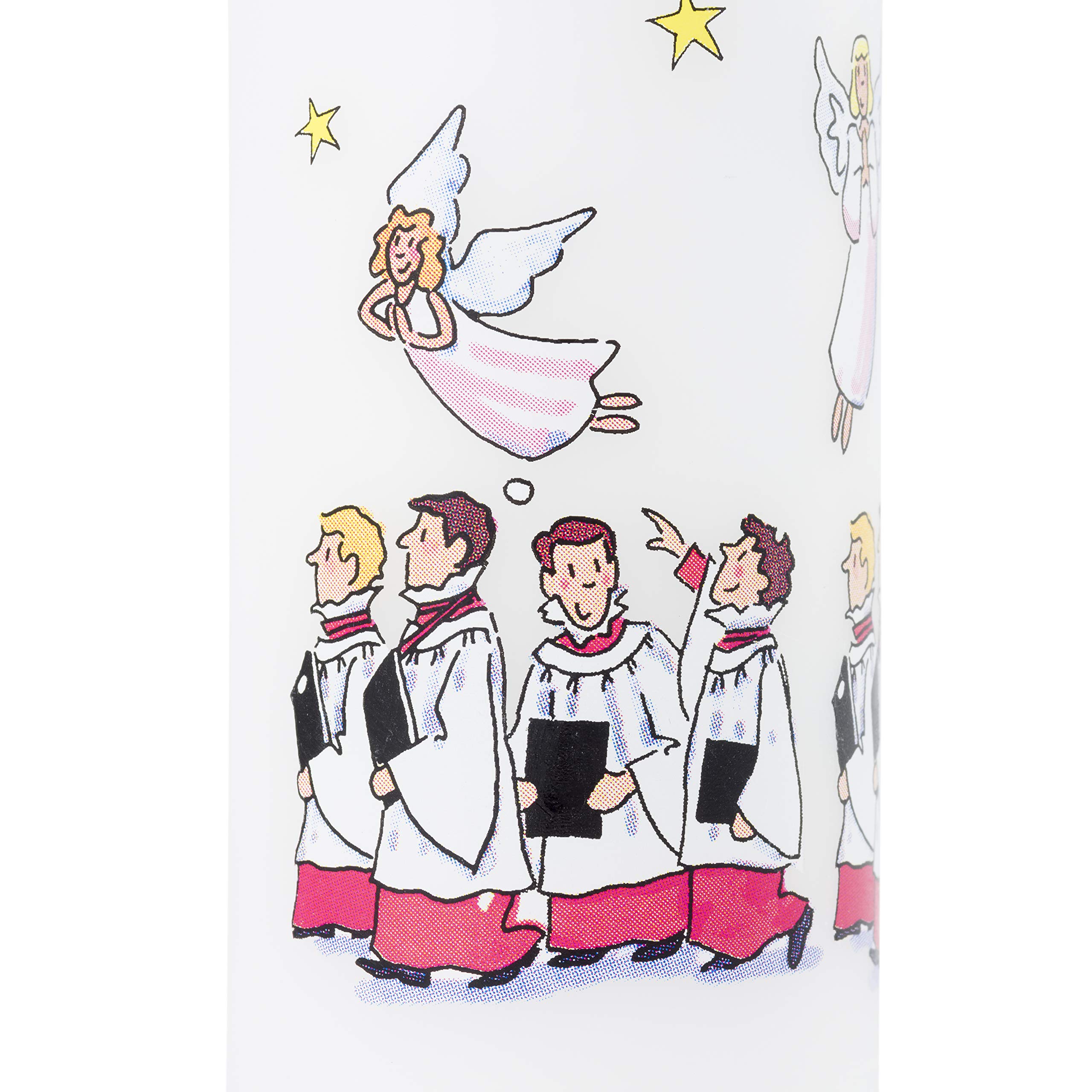 Handmade Unscented Christmas Advent Calendar Candle - 50 Hour Burn Time Traditional Countdown Candle with Red-Robed Choir Boys Design - Made in England - Perfect for Holiday Decorations, Gift Giving & Christmas Eve Celebrations