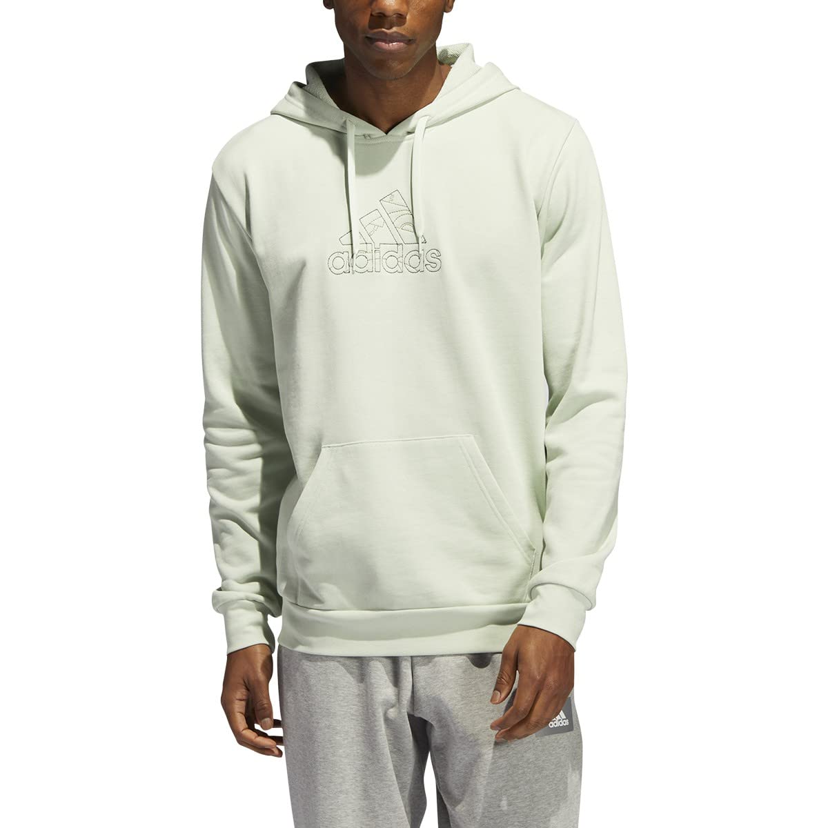 adidas Men's Embroidery Graphic Hoodie Sweatshirt - Casual Pullover with Stylish Design for Streetwear & Everyday Comfort
